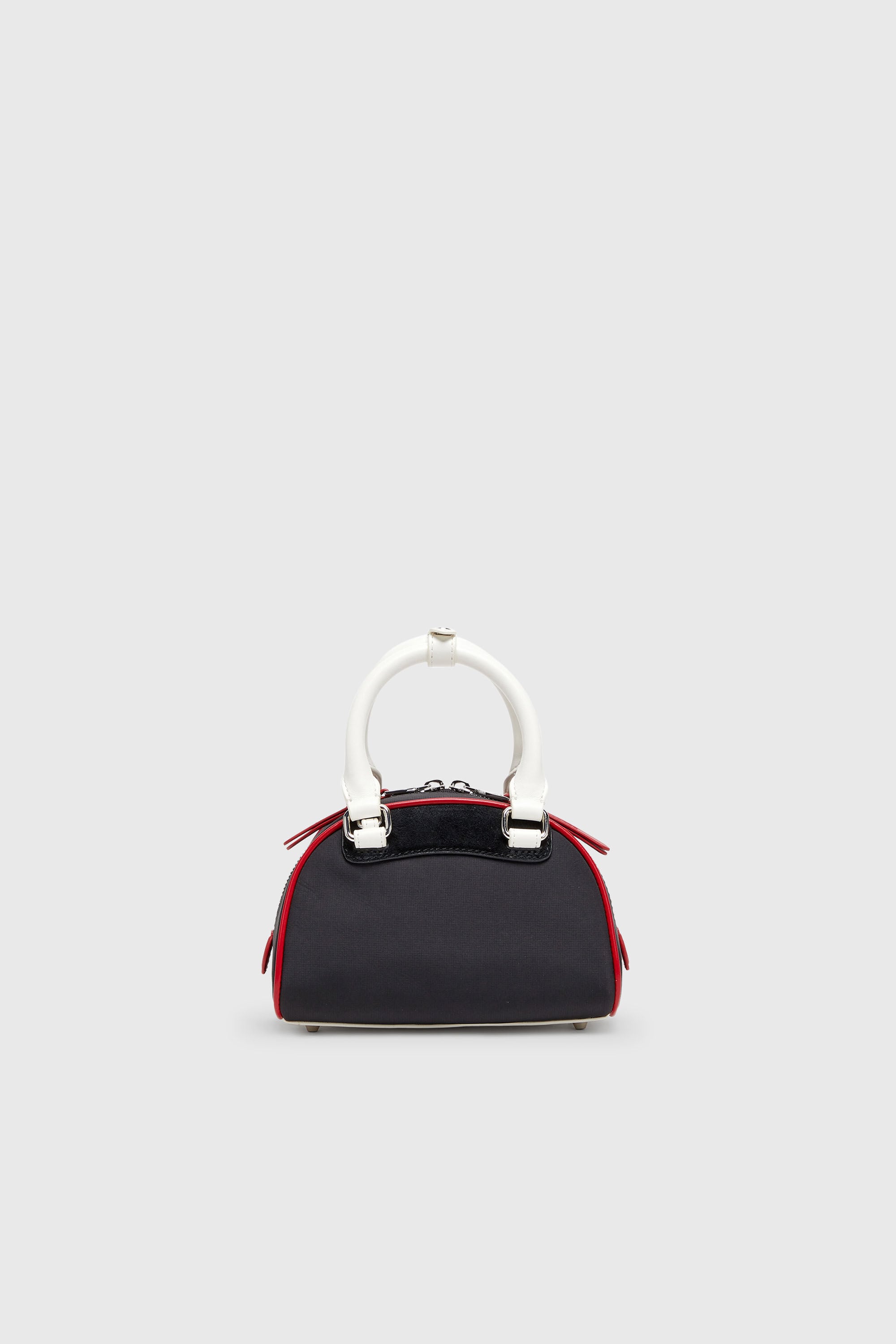 Diesel - 1DR DOME CROSSBODY, Woman's 1DR Dome-Colour-block small bowling bag in Black/White - 2