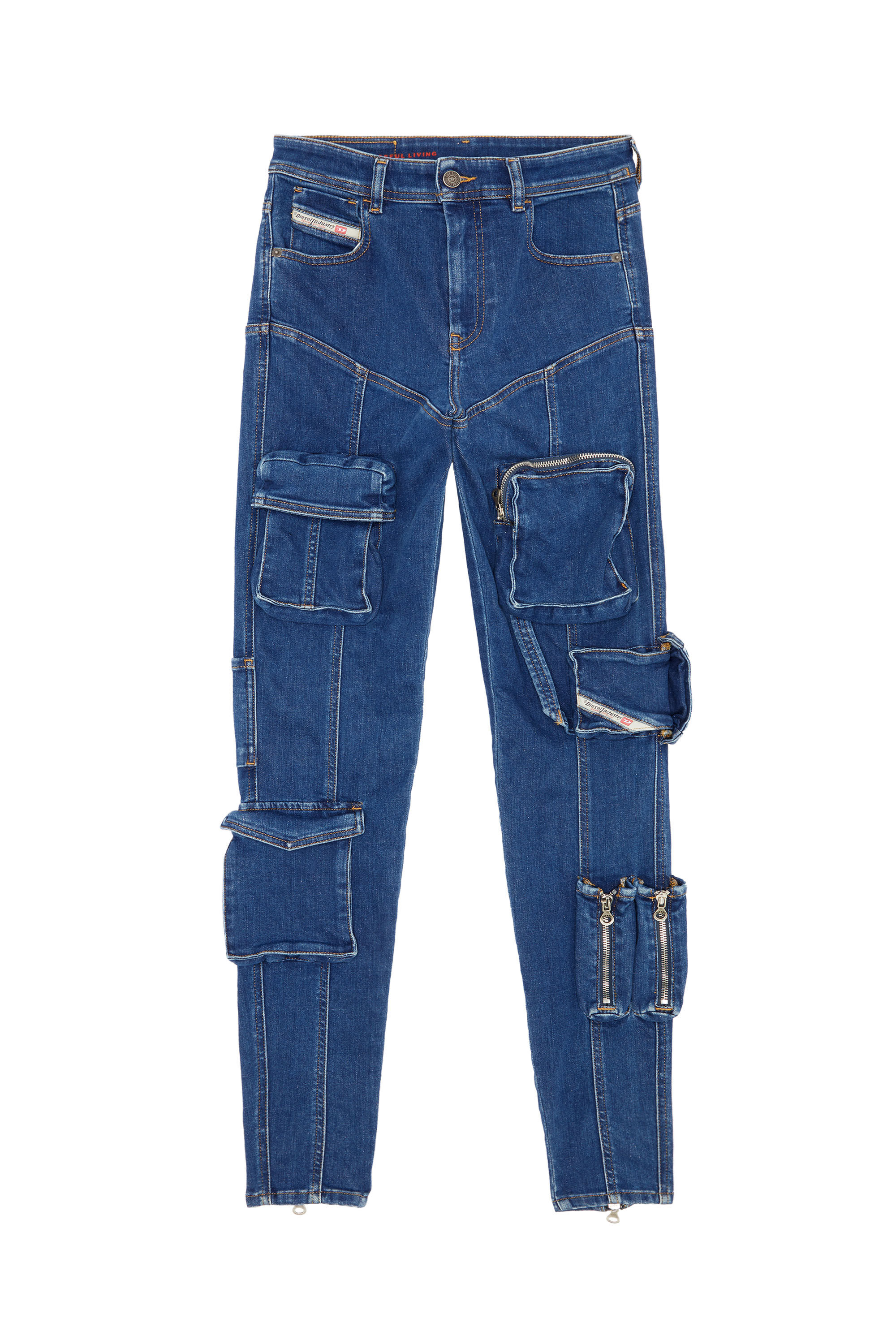 Diesel - 1984 Slandy high 09F28 Super skinny Jeans, Dark Blue - Image 2