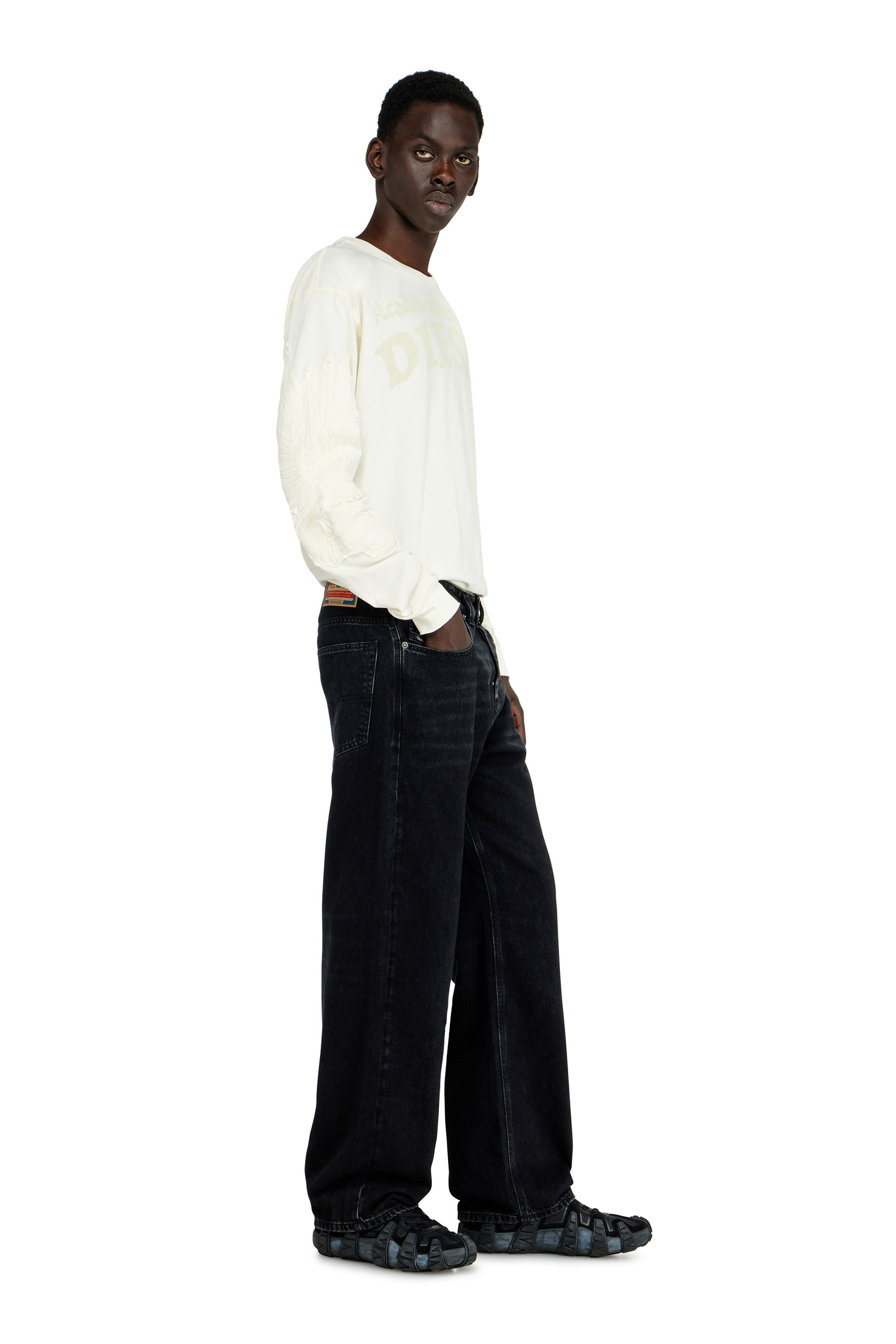 Men's Relaxed Jeans | Black/Dark grey | Diesel 2001 D-Macro