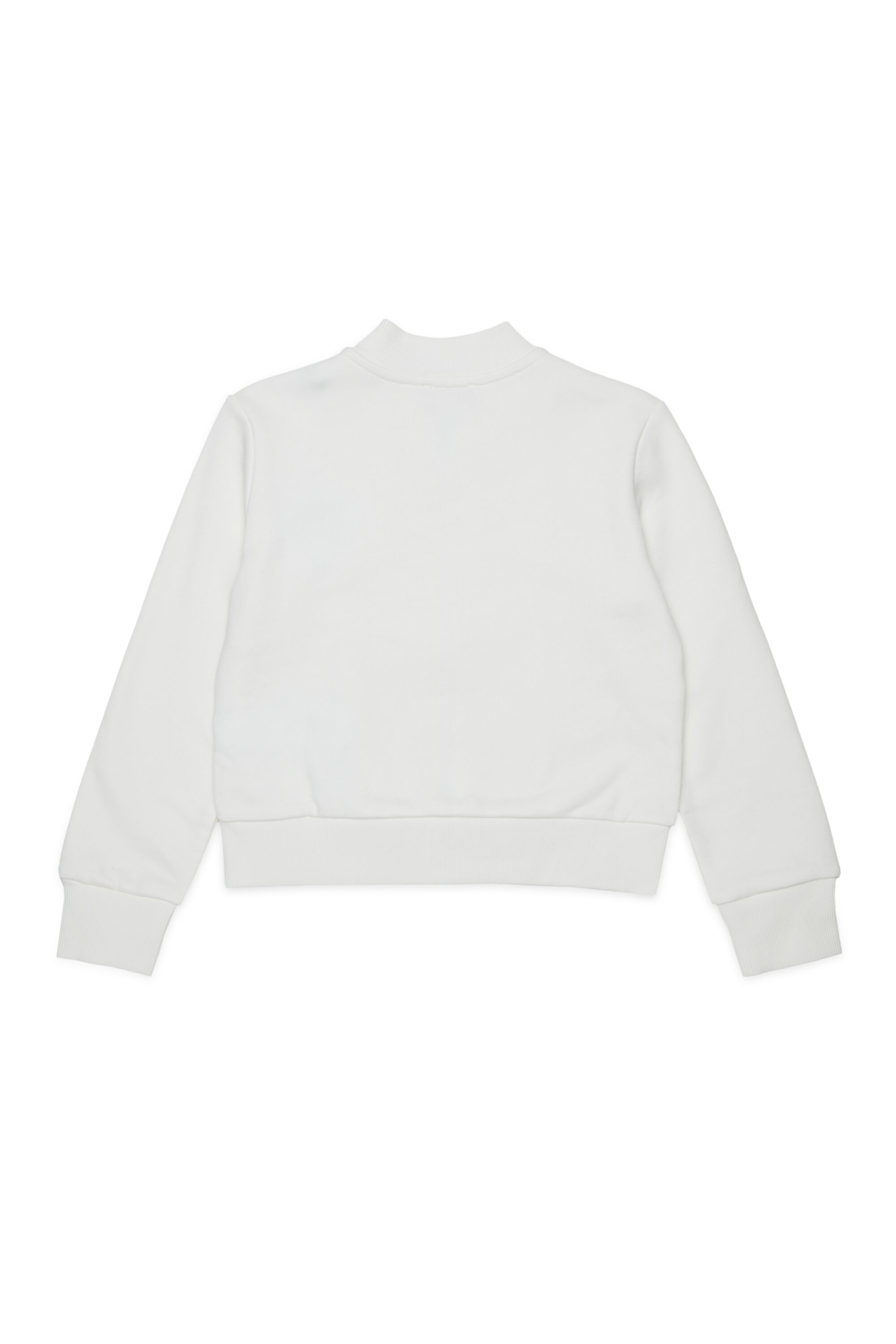 Diesel - SKIPPY, Woman's Zipped sweatshirt with embroidery in White - 2