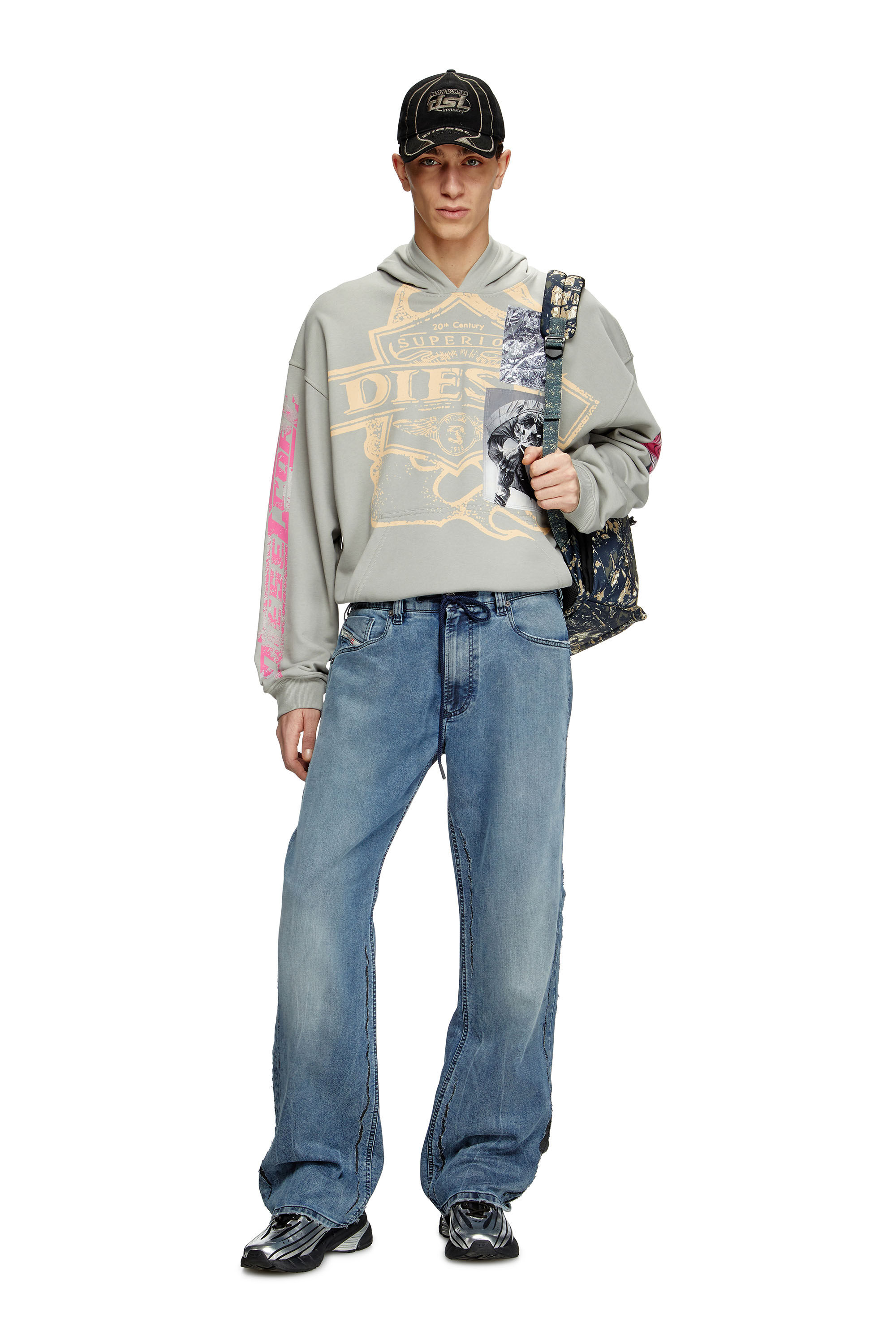 Diesel - Man's Relaxed 2080 D-Reel Joggjeans® 09K64, Medium blue - 1
