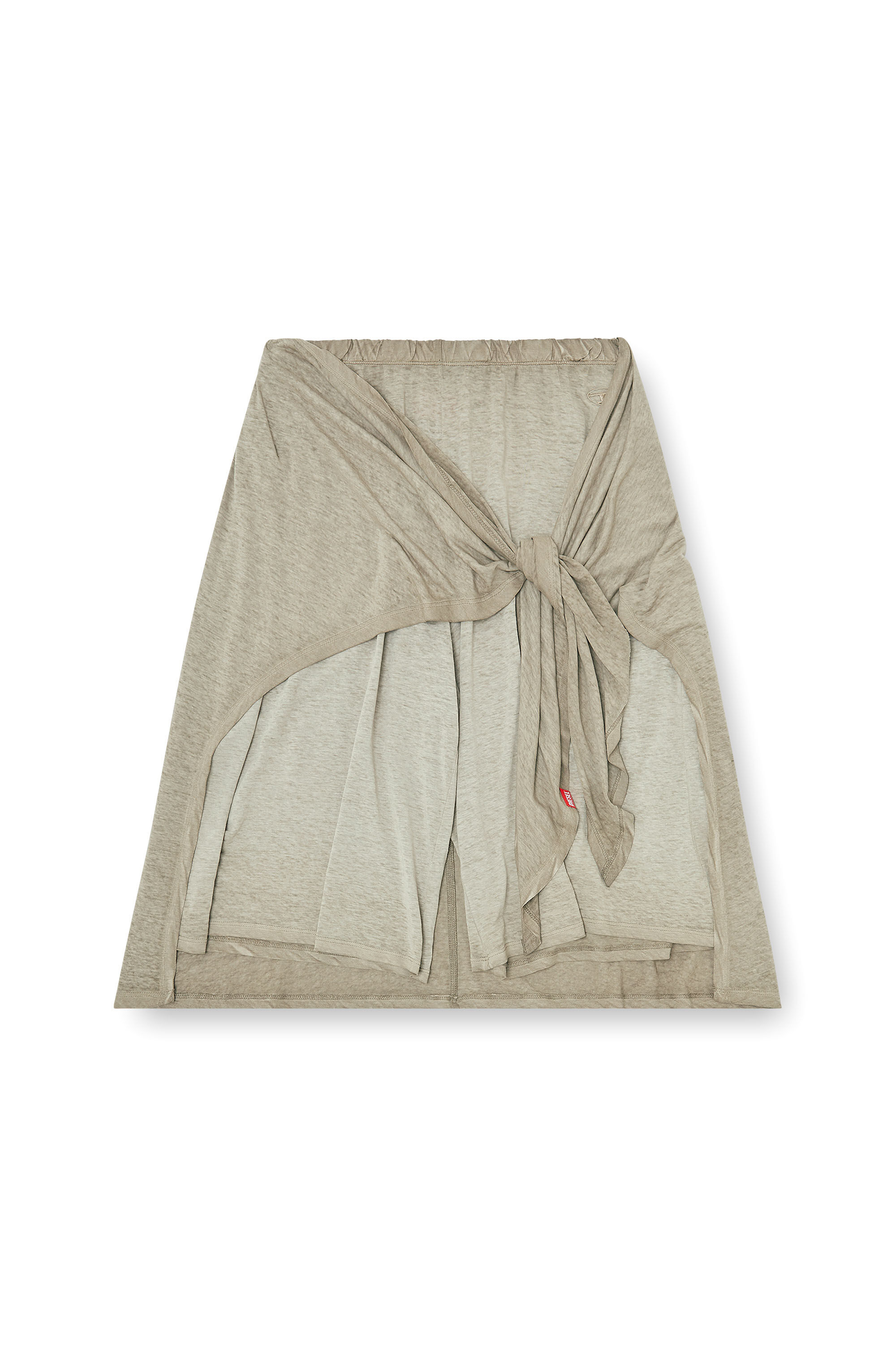 Diesel - P-RALYA, Woman's Hemp-cotton bermuda shorts with wrap detail in Green - 2