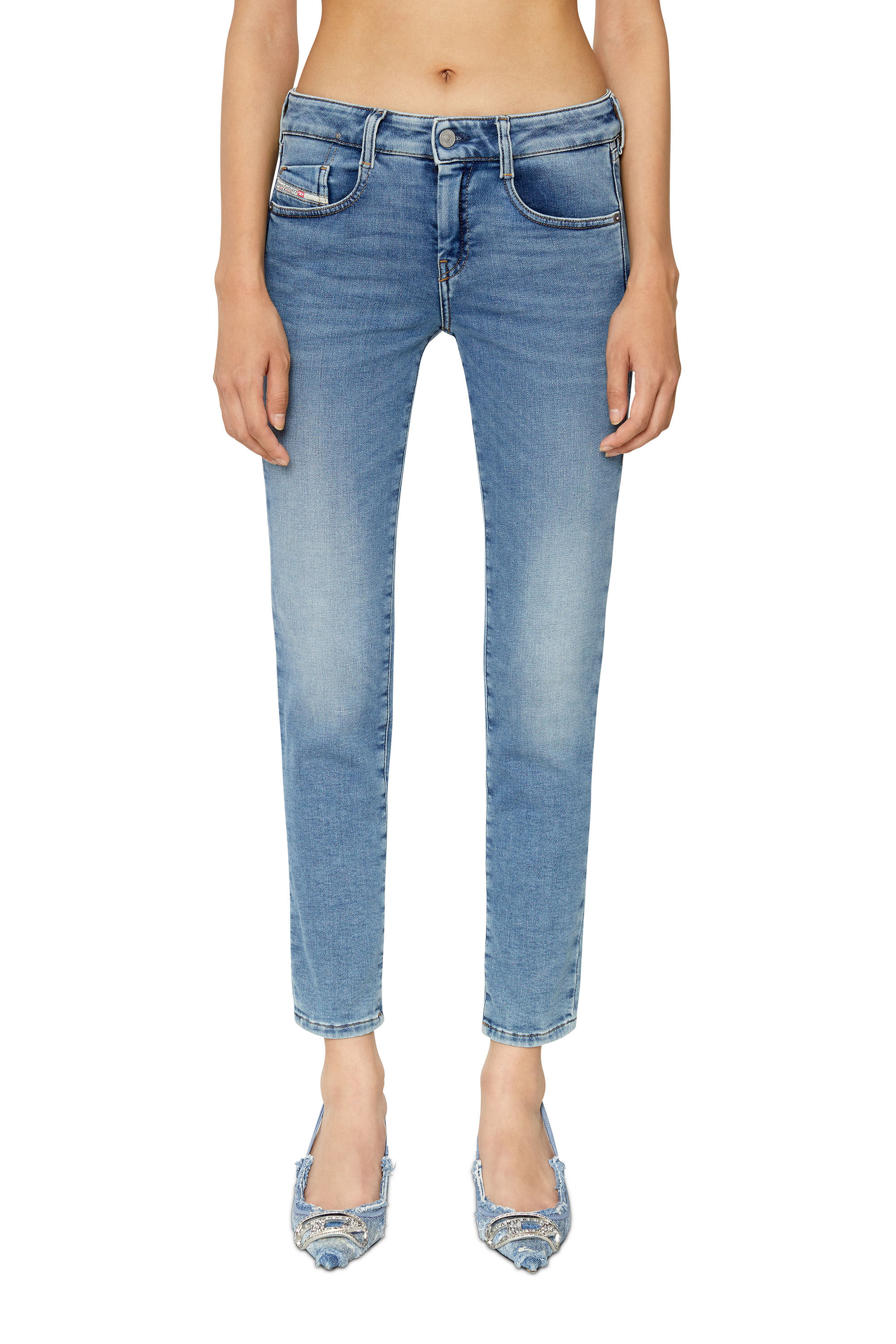 D-OLLIES-T Woman: Slim medium blue Jeans | Diesel