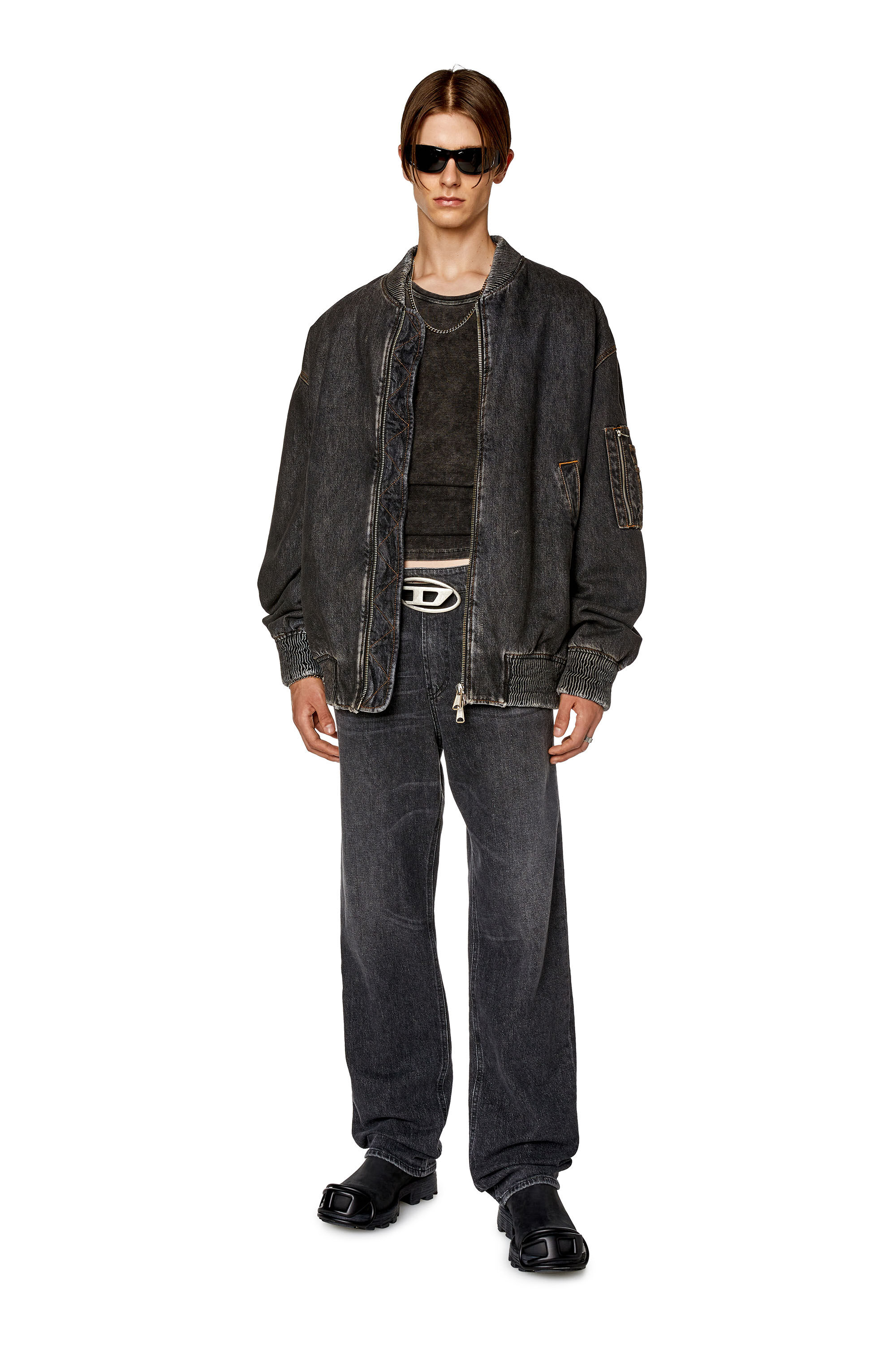 Diesel - Straight Jeans 1955 D-Rekiv 0CKAH, Black/Dark grey - Image 1
