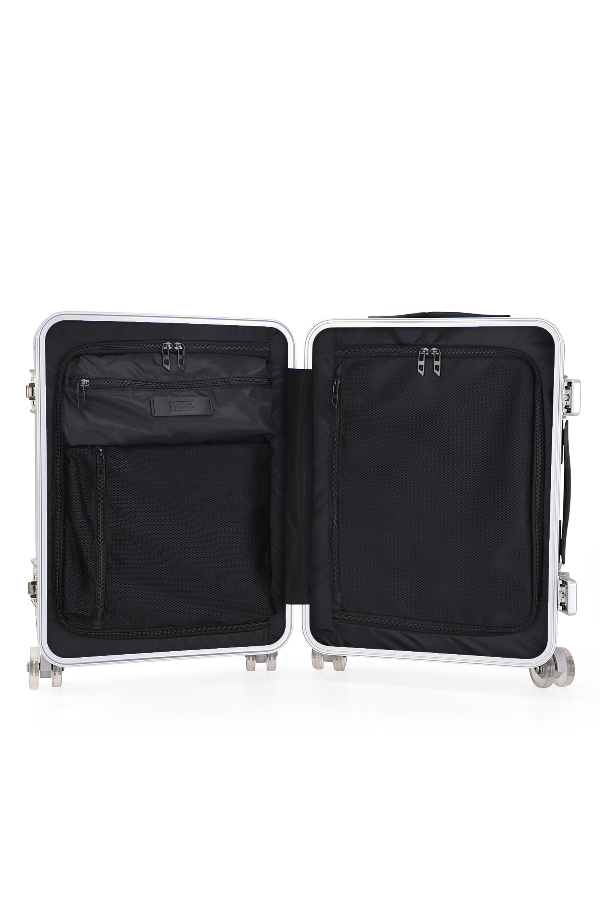 Diesel - DIESEL PC STRONG IMAGE TROLLEY- DSL003, Unisex's Rugged suitcase size S in Silver - 4