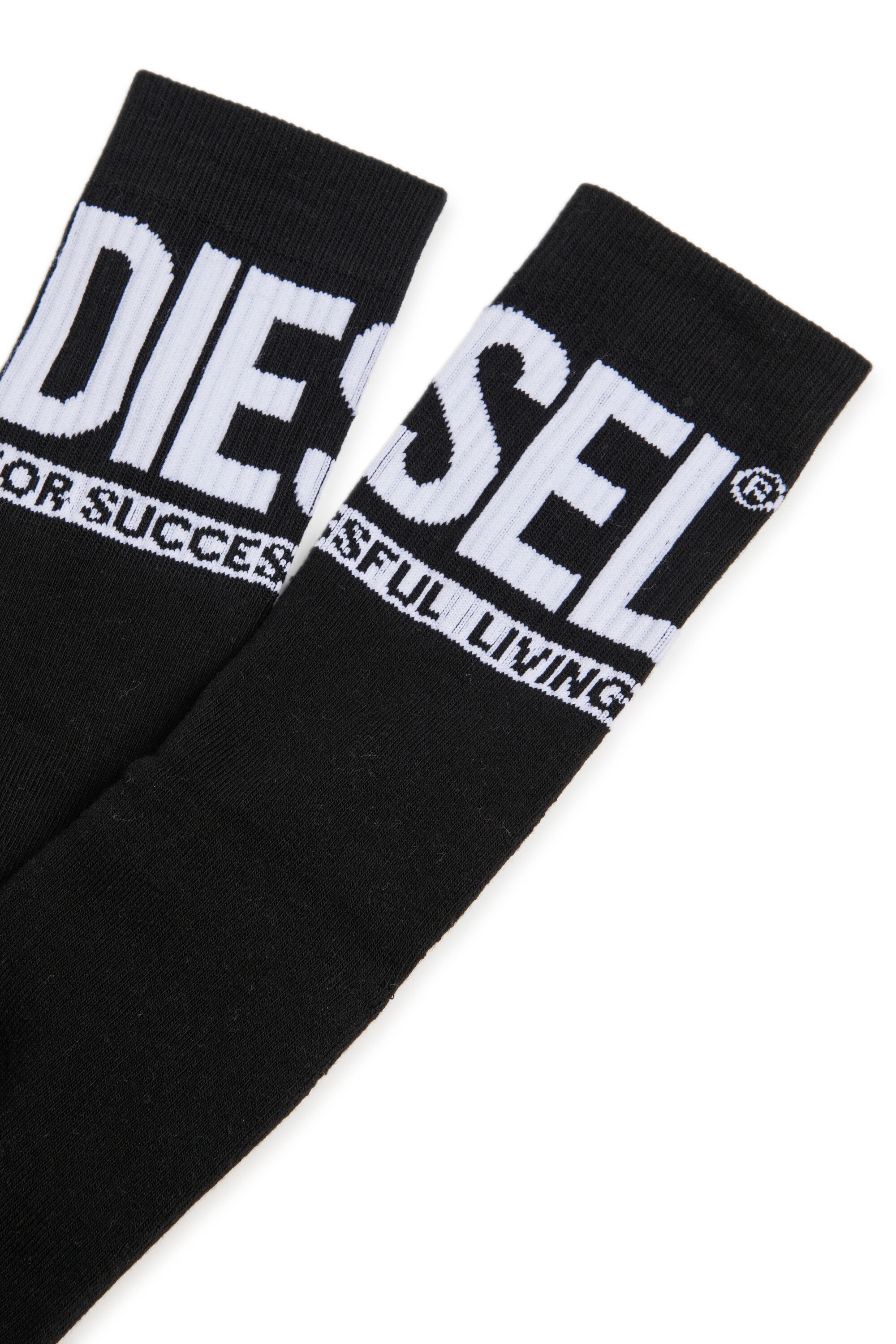 Diesel - SKM-ZRAYBIPACK, Man's Two-pack of socks with logo in Black - 3