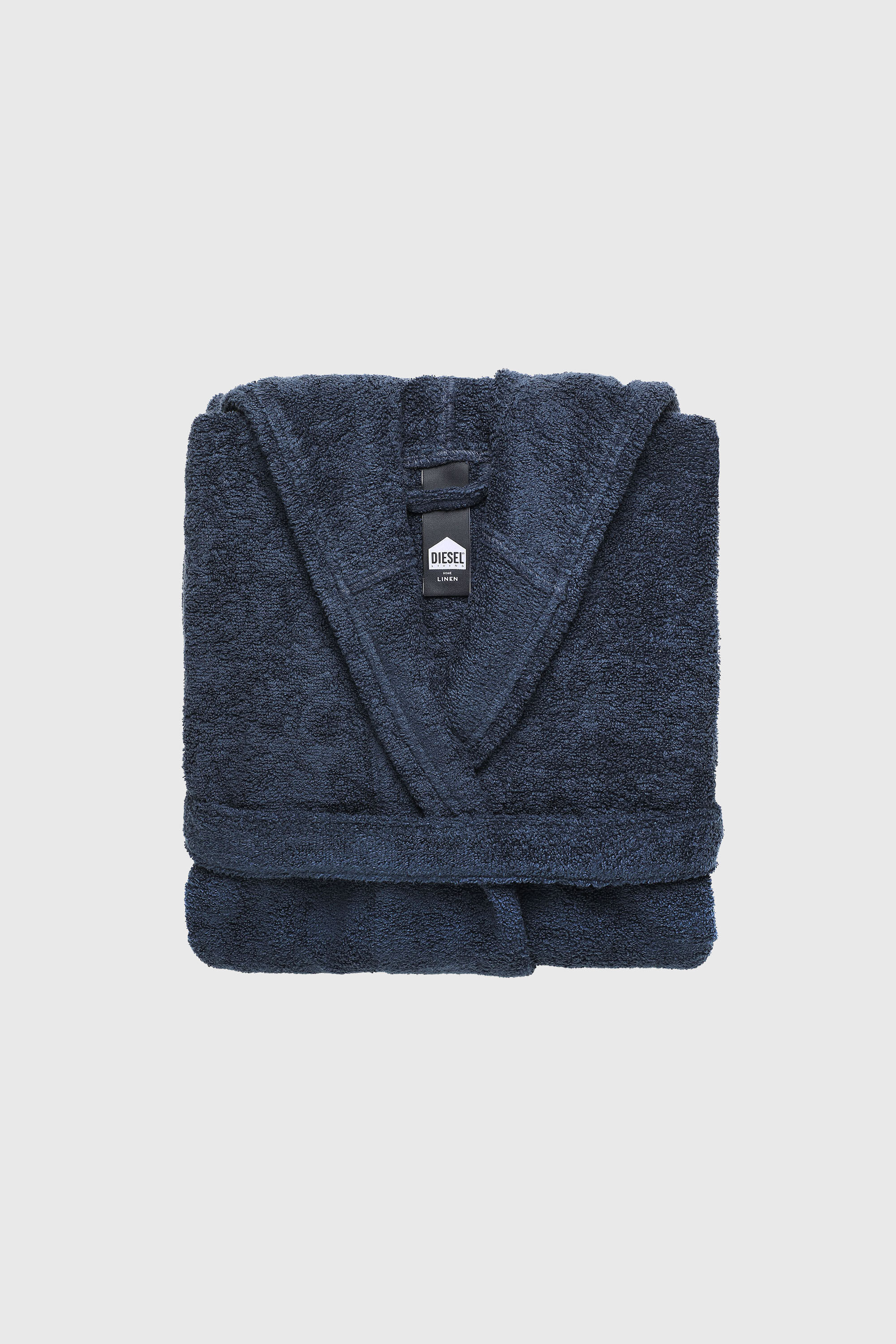 Diesel - ACC  SPORT LOGO CAP S/M, Unisex's Bathrobe with hood SPORT LOGO, S/M in Blue - 1