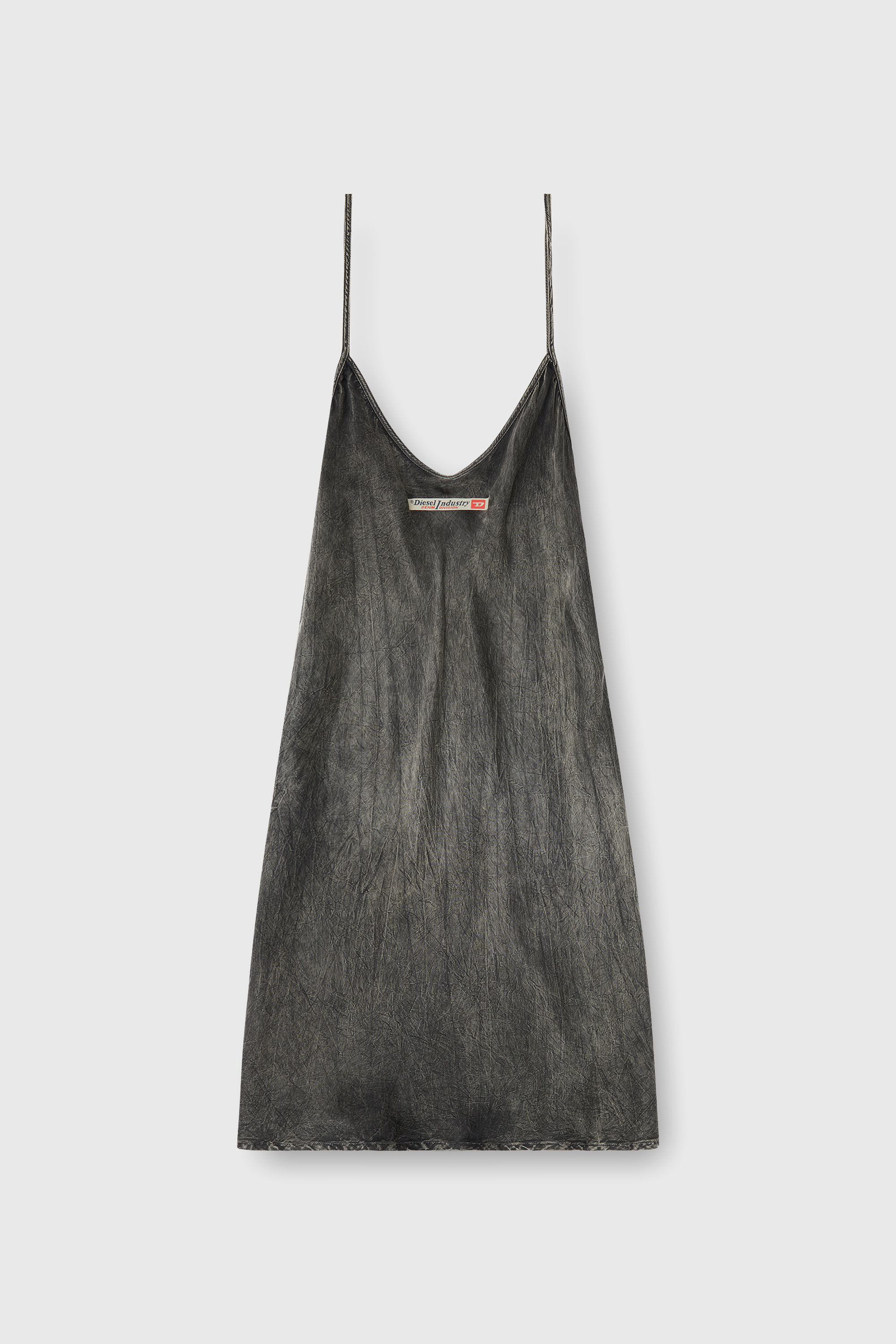 Diesel - CASSIDY-DNM, Woman's Viscose slip dress with spaghetti straps in Black - 2