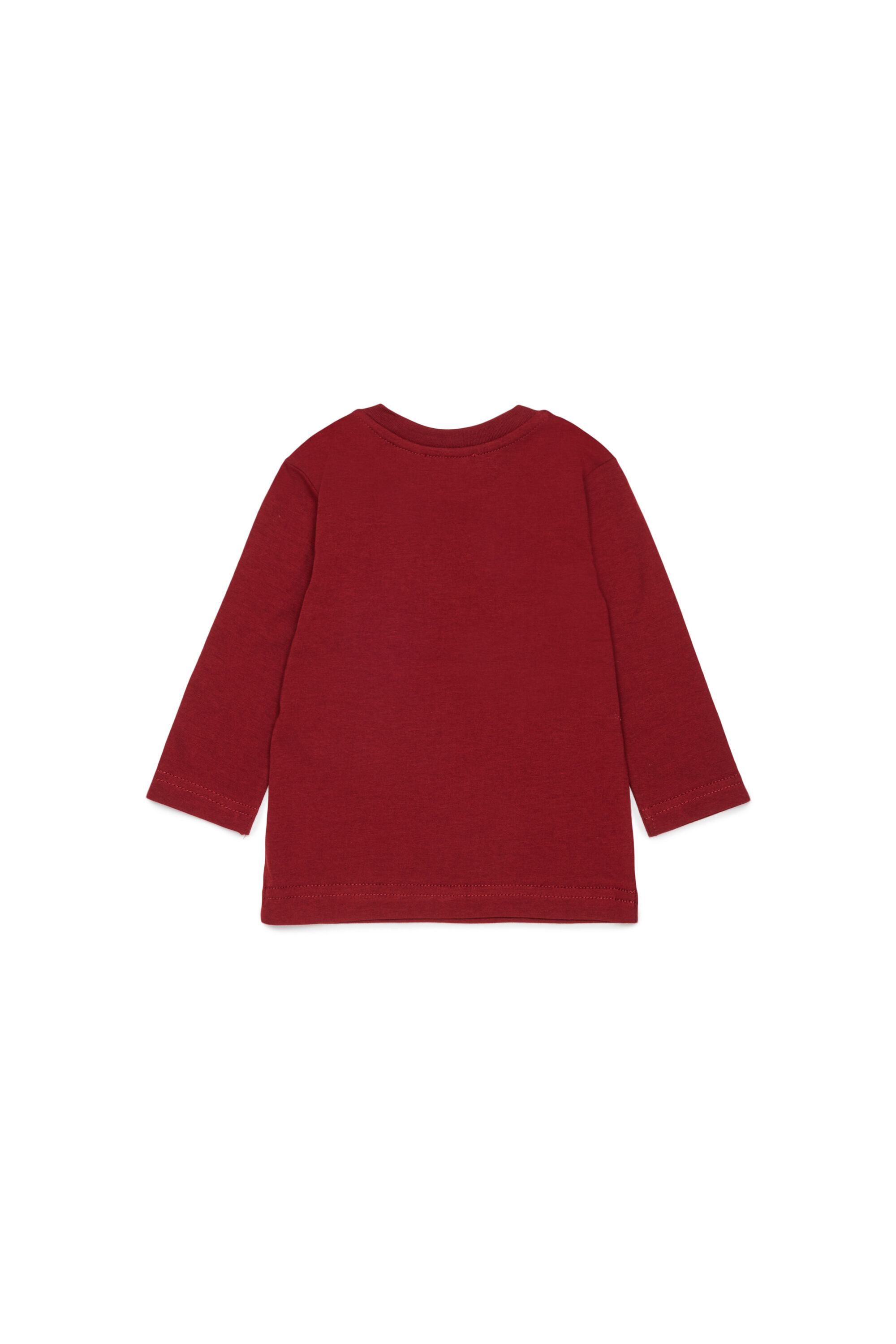 Diesel - TLODIMB, Man's Long-sleeve T-shirt with Diesel Industry print in Red - 2