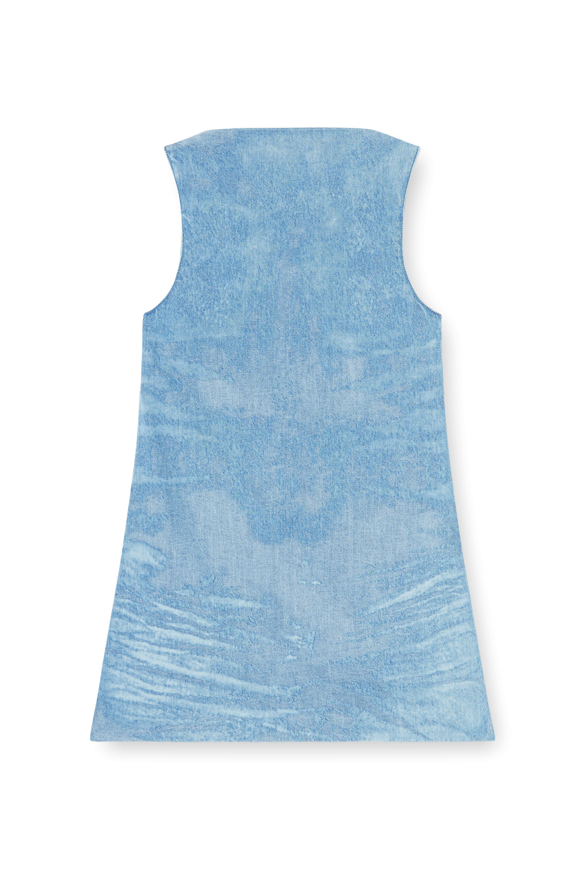 Diesel - DE-SELUNE-FSI, Woman's Short dress in satin denim in Blue - 2