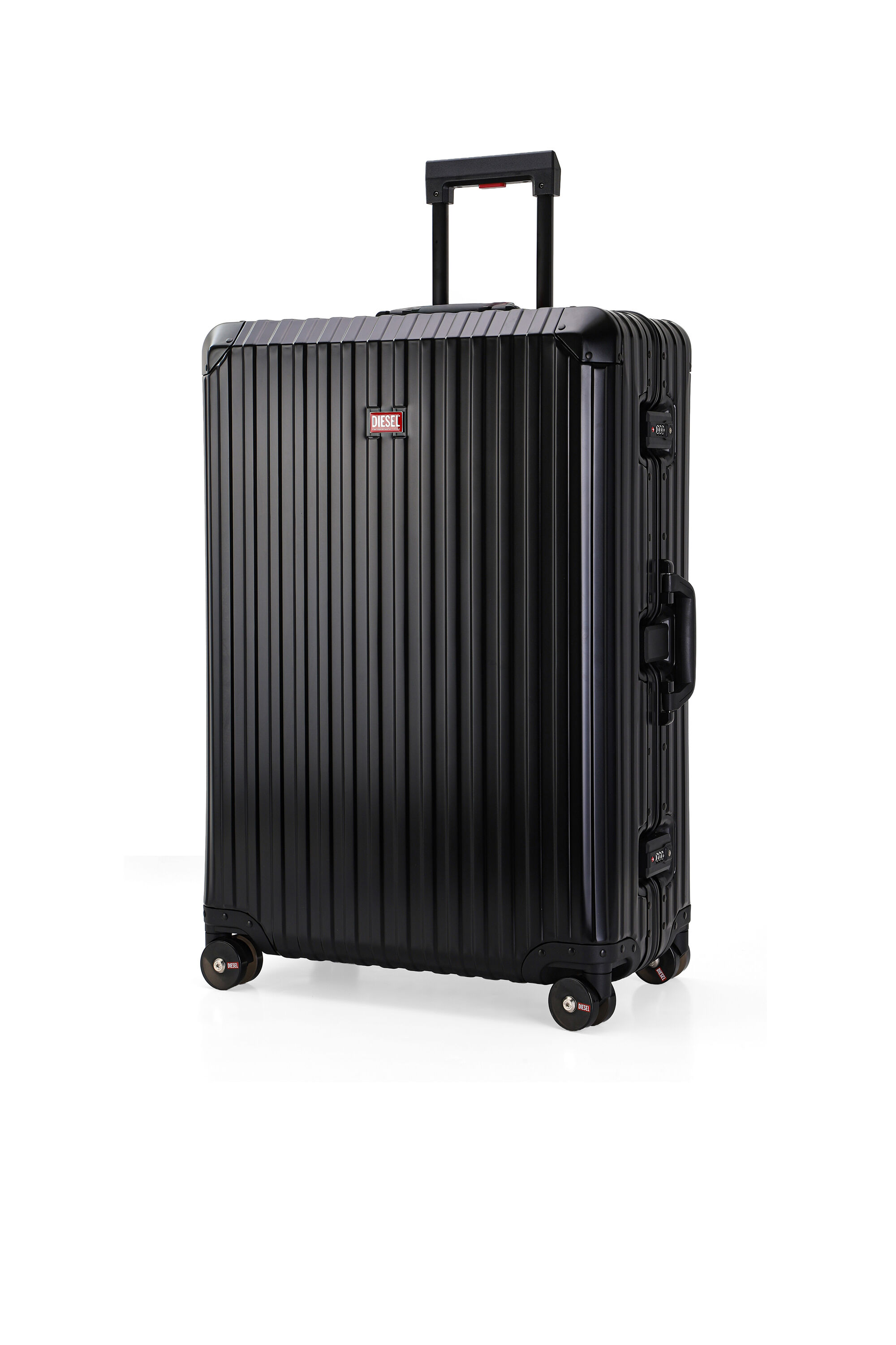Diesel - DIESEL ALUMINUM TROLLEY- DSL002, Unisex's Aluminum suitcase size L in Black - 5