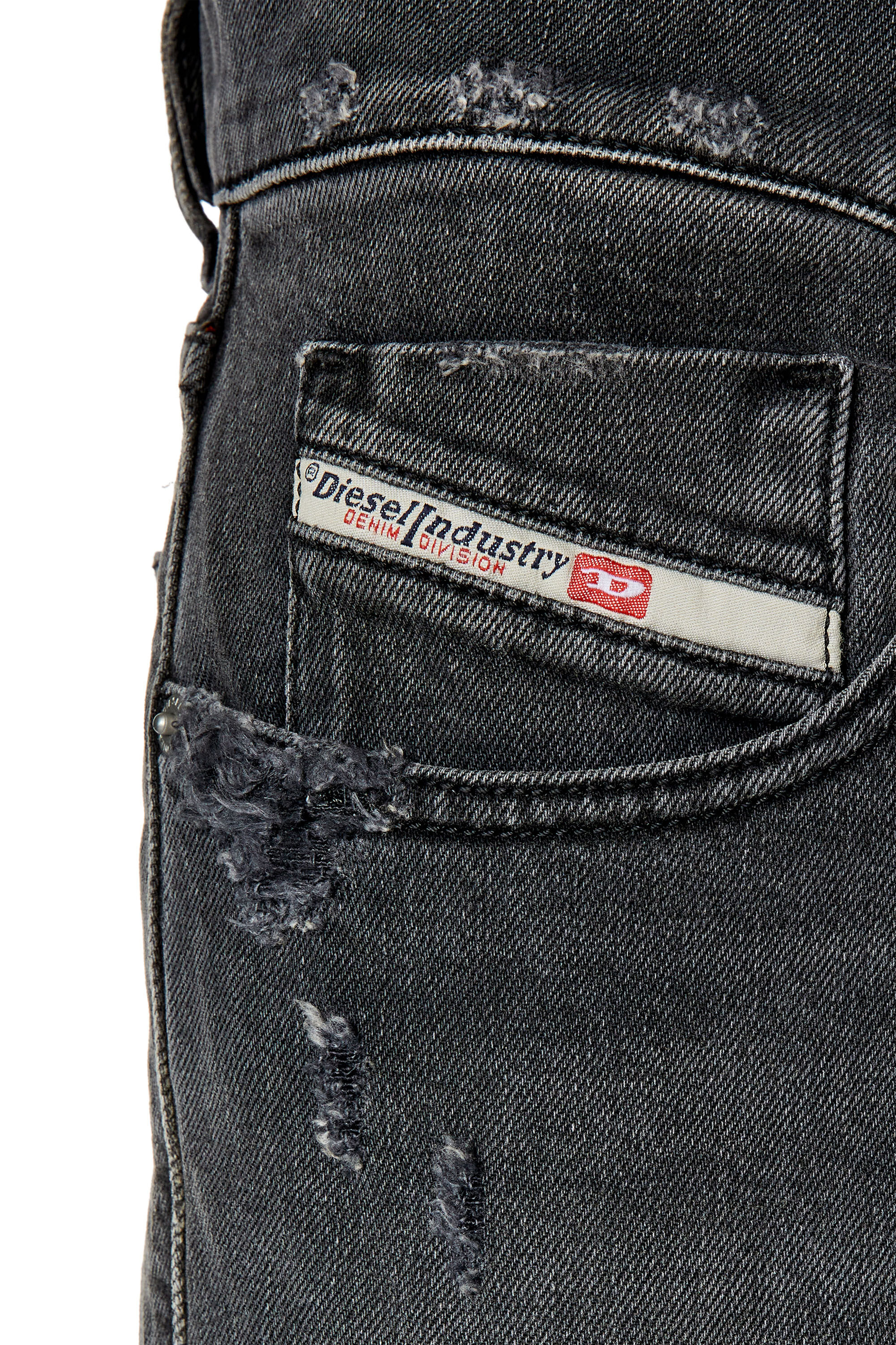 Diesel - 2019 D-Strukt 09F18 Slim Jeans, Black/Dark grey - Image 5