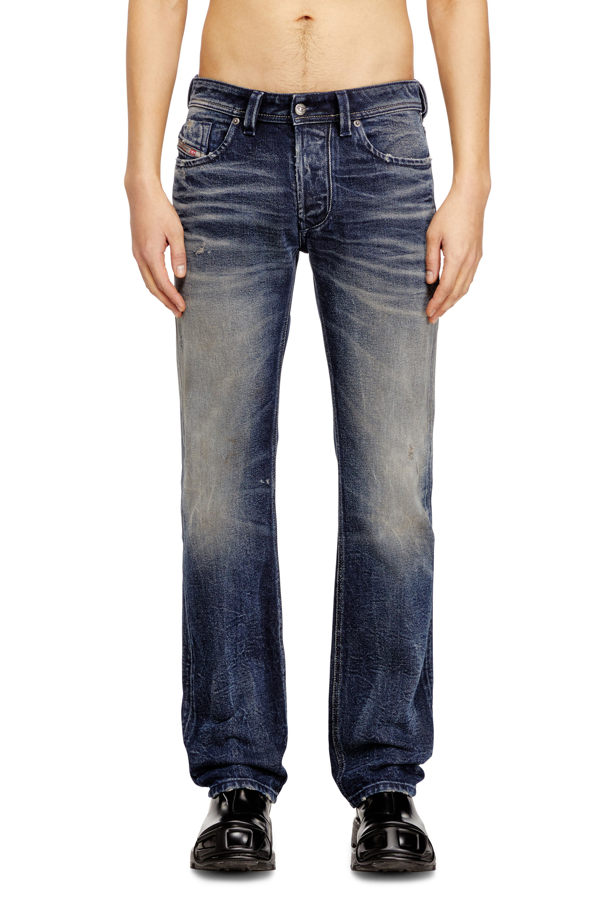 Diesel - Man's Regular Jeans 1985 Larkee 09N57, Dark Blue - 3
