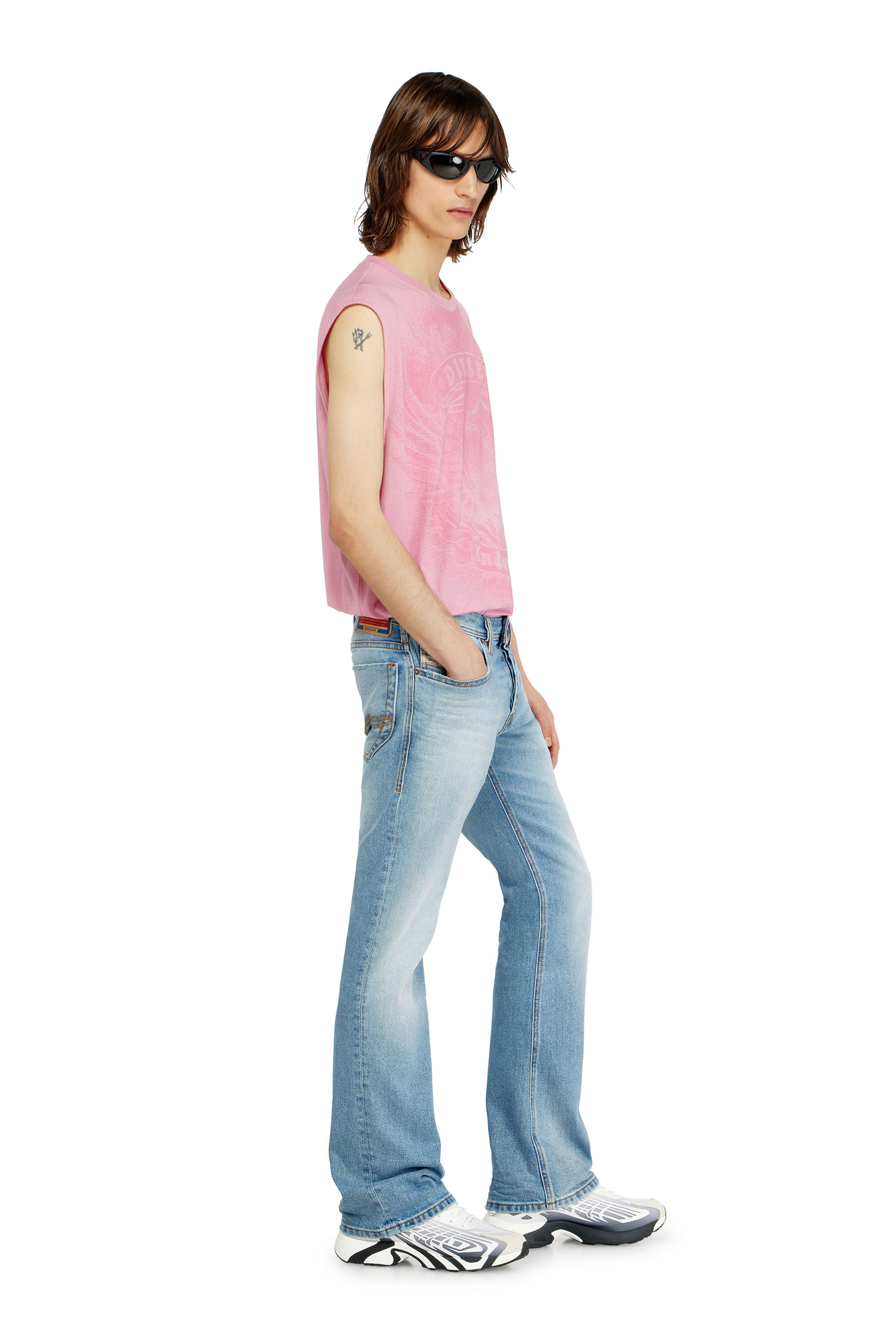 Men's Bootcut Jeans | Low Waist 2007 ZatinyLight Blue | Diesel NO