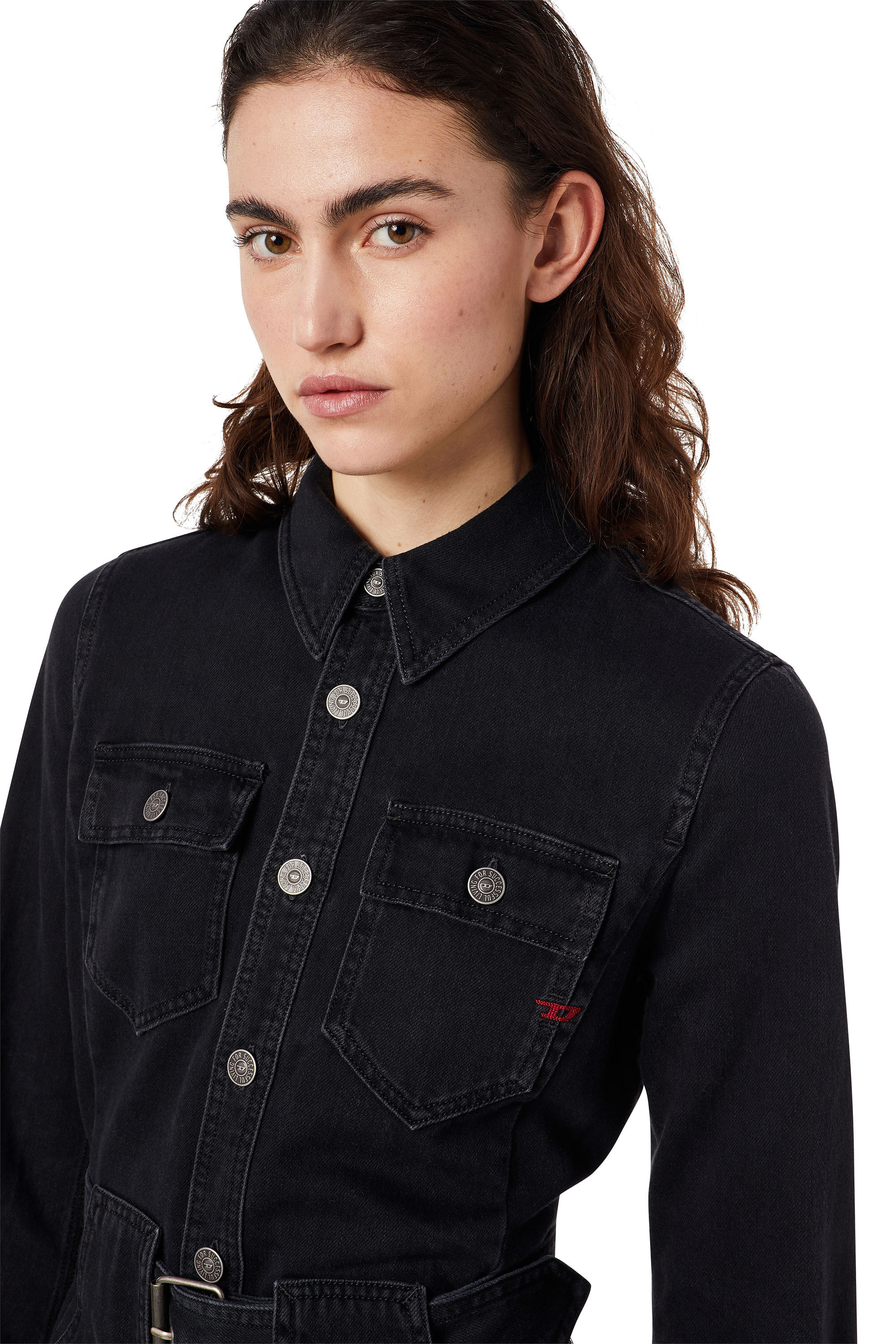 Diesel - DE-MINTY BELTED MINI-DRESS,  - Image 4