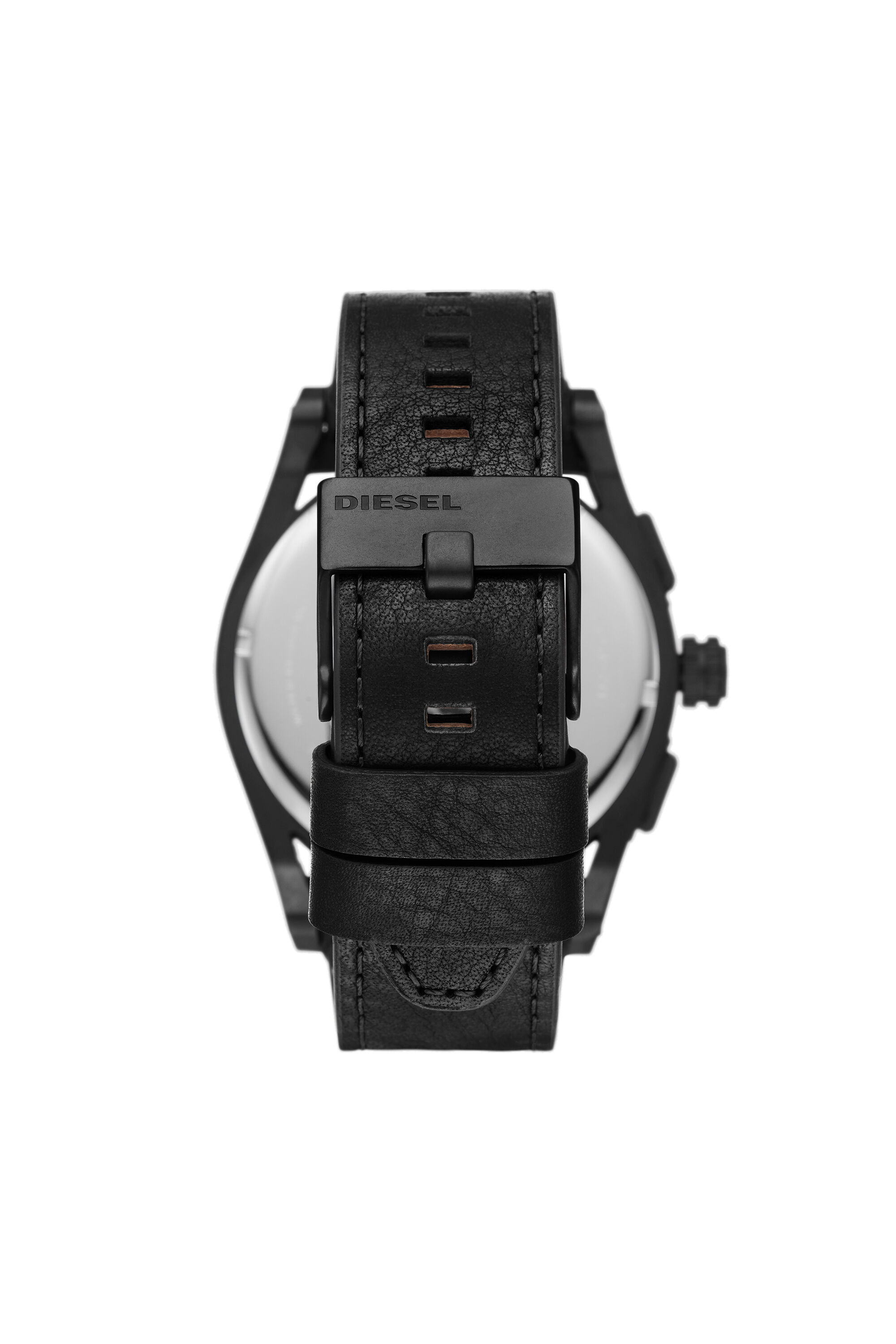 DZ4544 Man: Timeframe chronograph black leather watch | Diesel