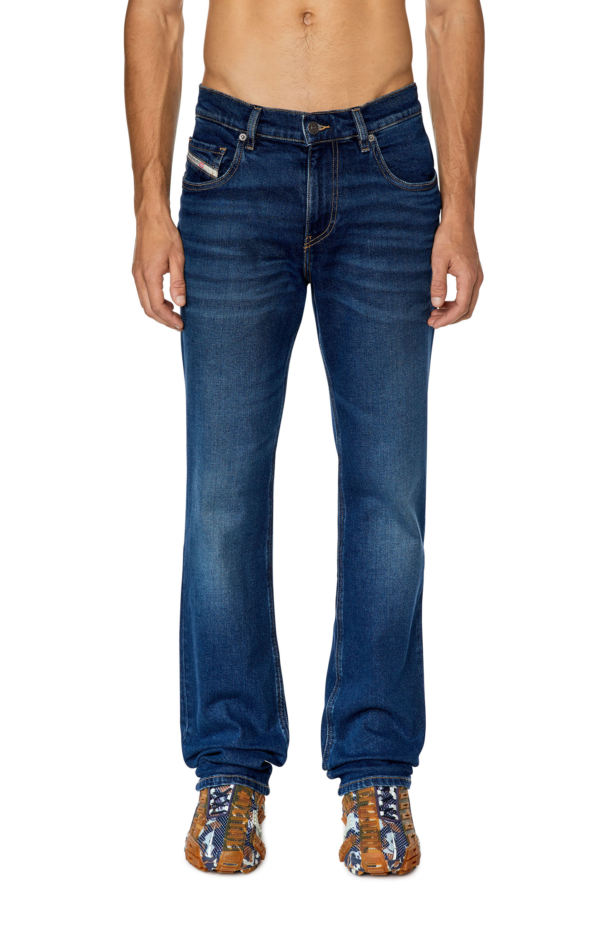 Diesel - 2021 D-Vocs 0GYCS Bootcut Jeans, Dark Blue - Image 3