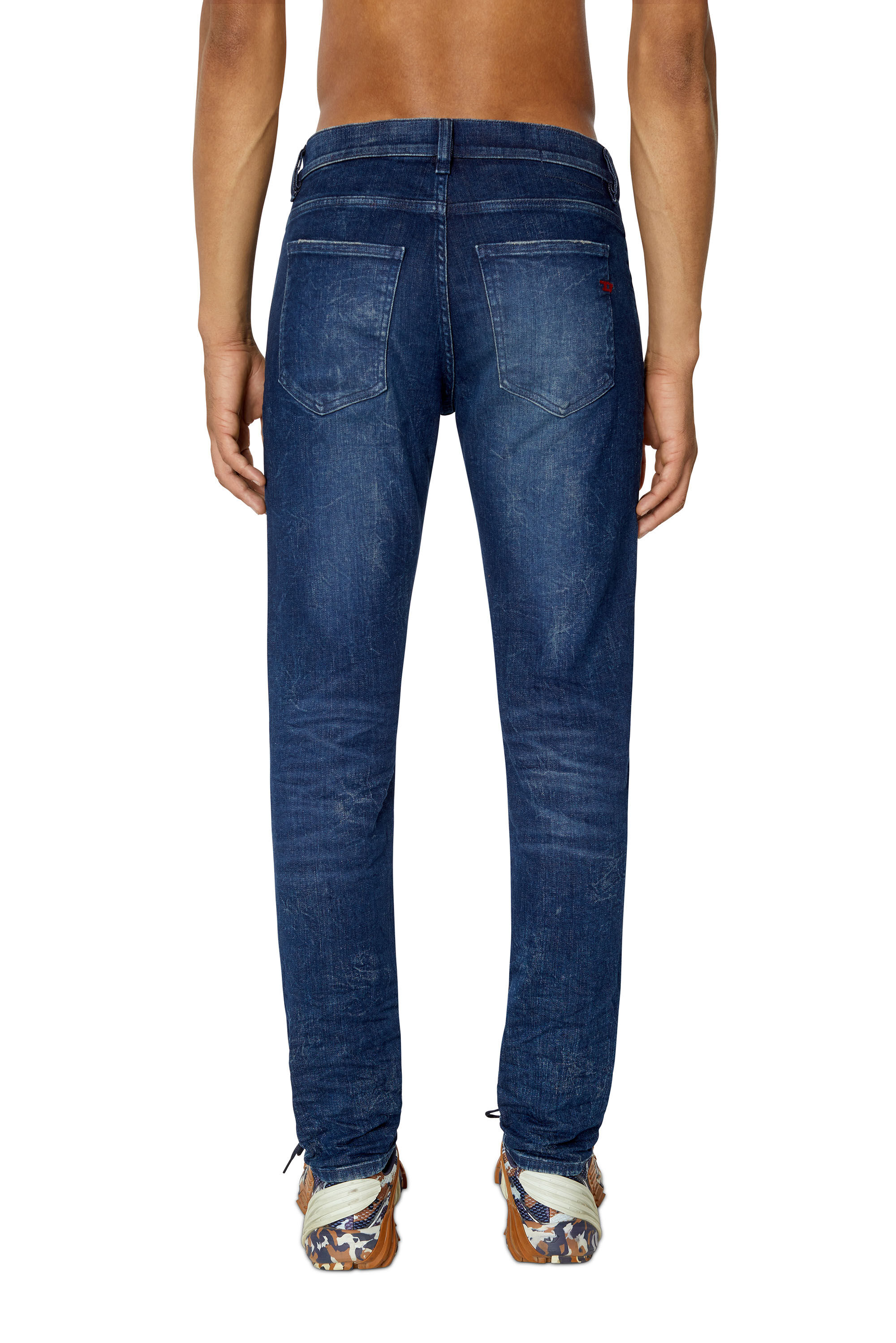 Diesel - 2019 D-Strukt 09F54 Slim Jeans, Dark Blue - Image 4