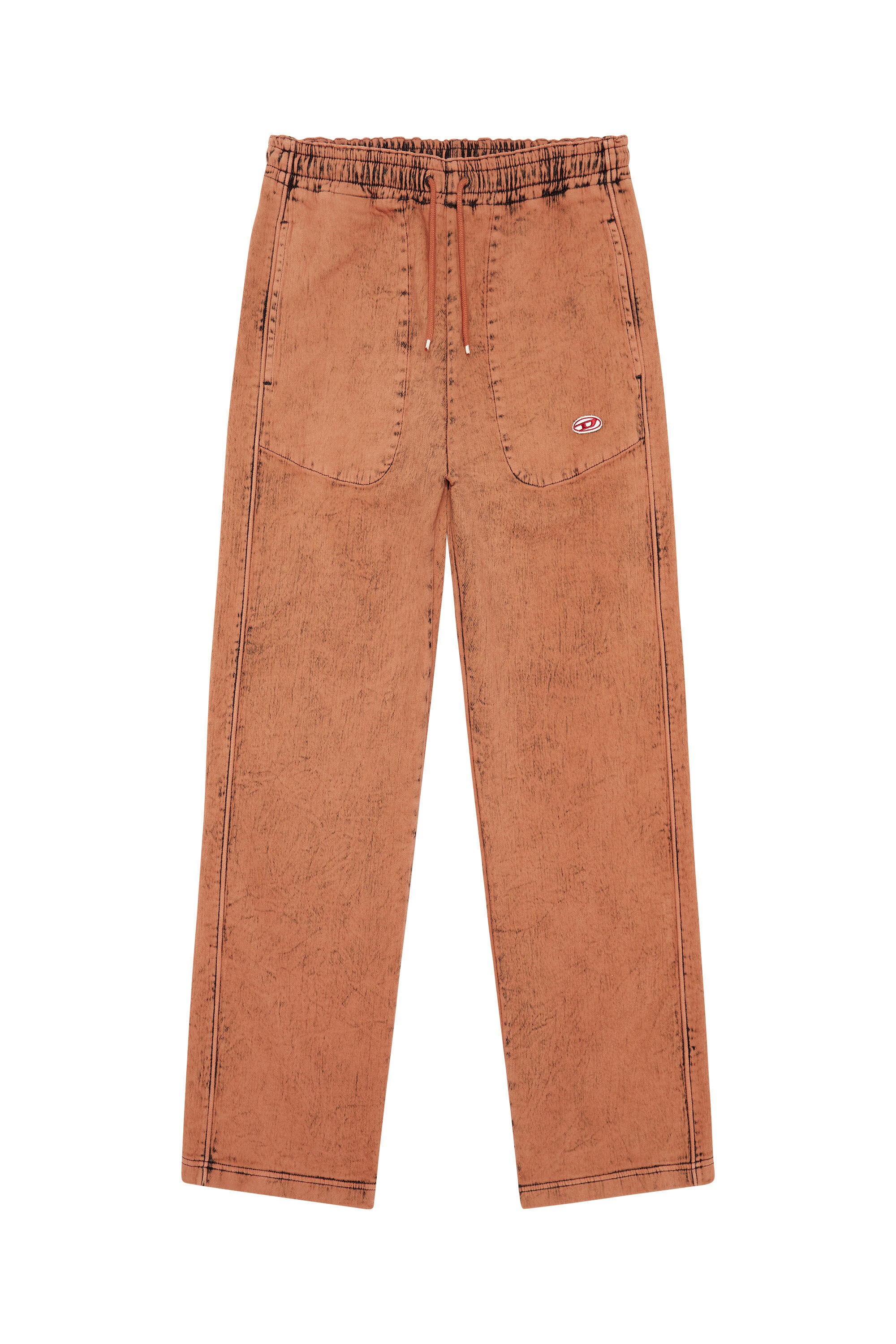 Diesel - D-Martians Track Denim 09E32 Straight, Orange - Image 2