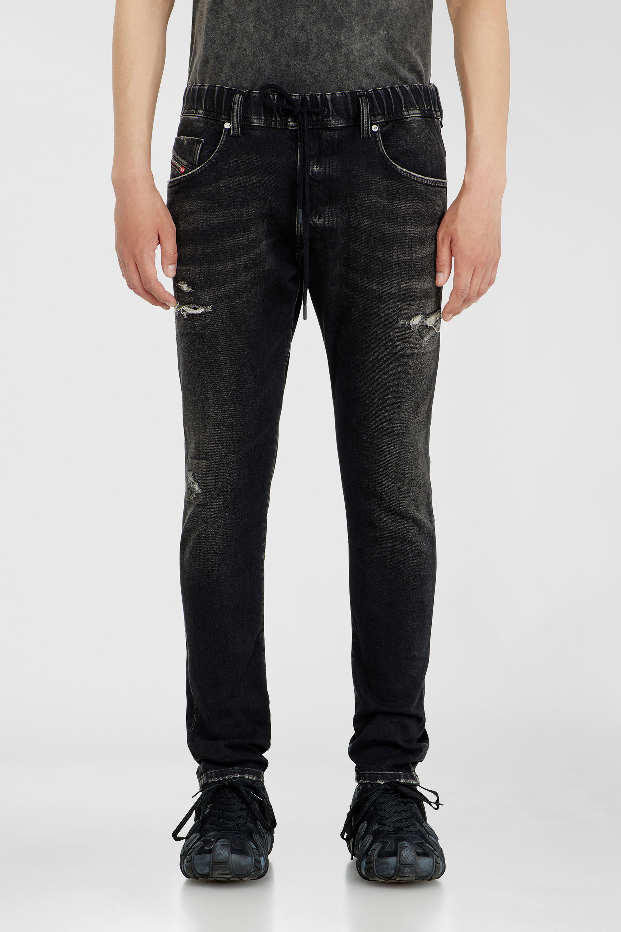 Diesel - Man's Regular E-Krooley Joggjeans&reg; 09Q22, Black/Dark grey - 2