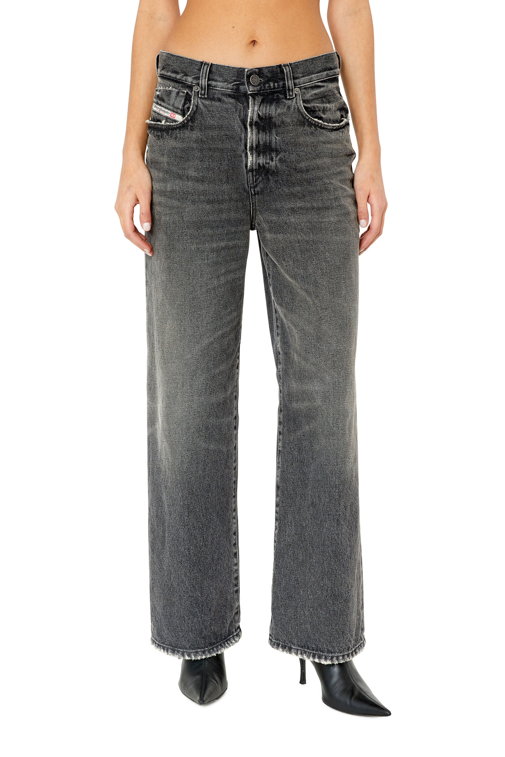 Diesel - 2000 Widee 007K8 Bootcut and Flare Jeans, Black/Dark grey - Image 3
