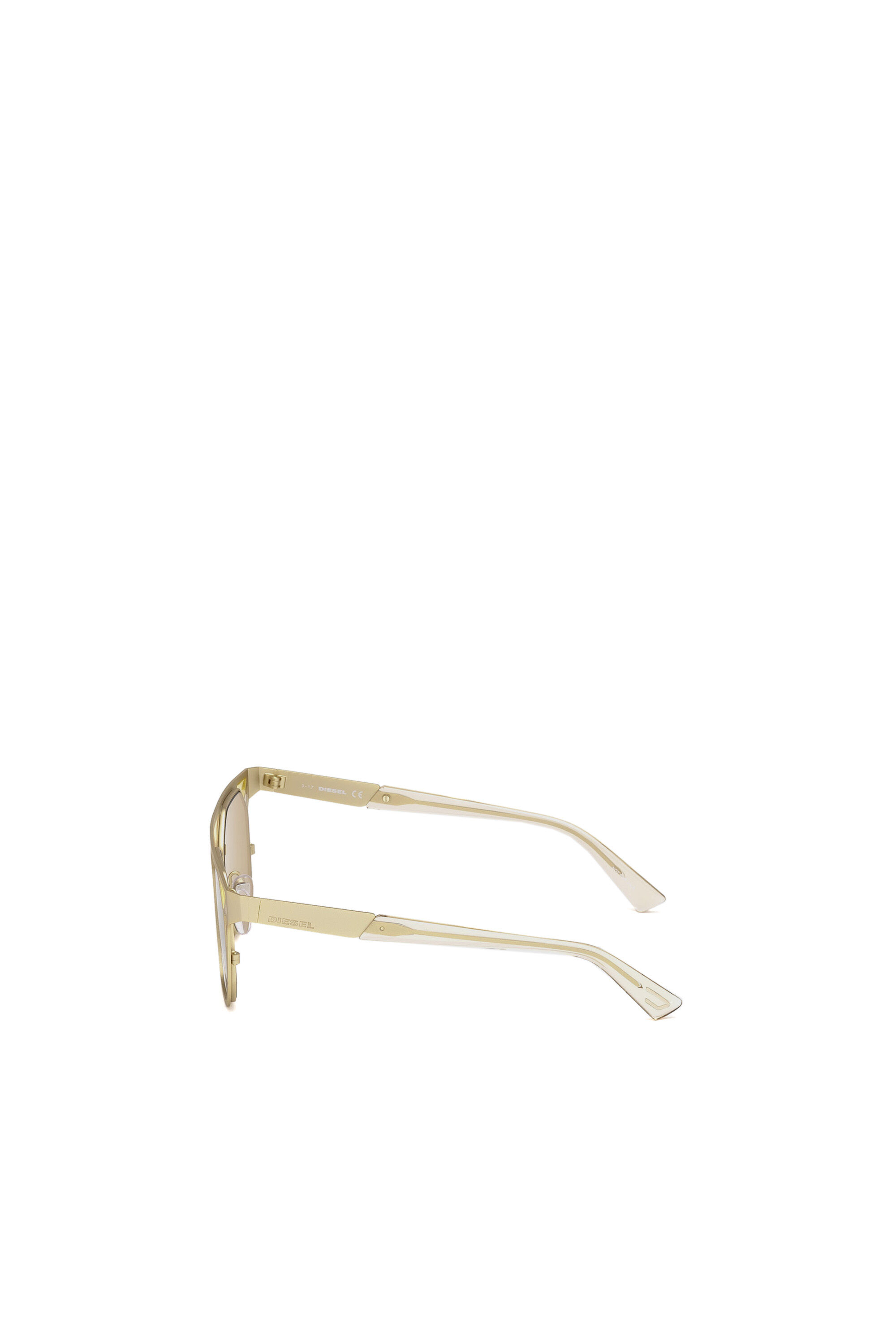 Diesel - DL0249, Woman's Eyewear with stained glass art inspired in Gold - 4