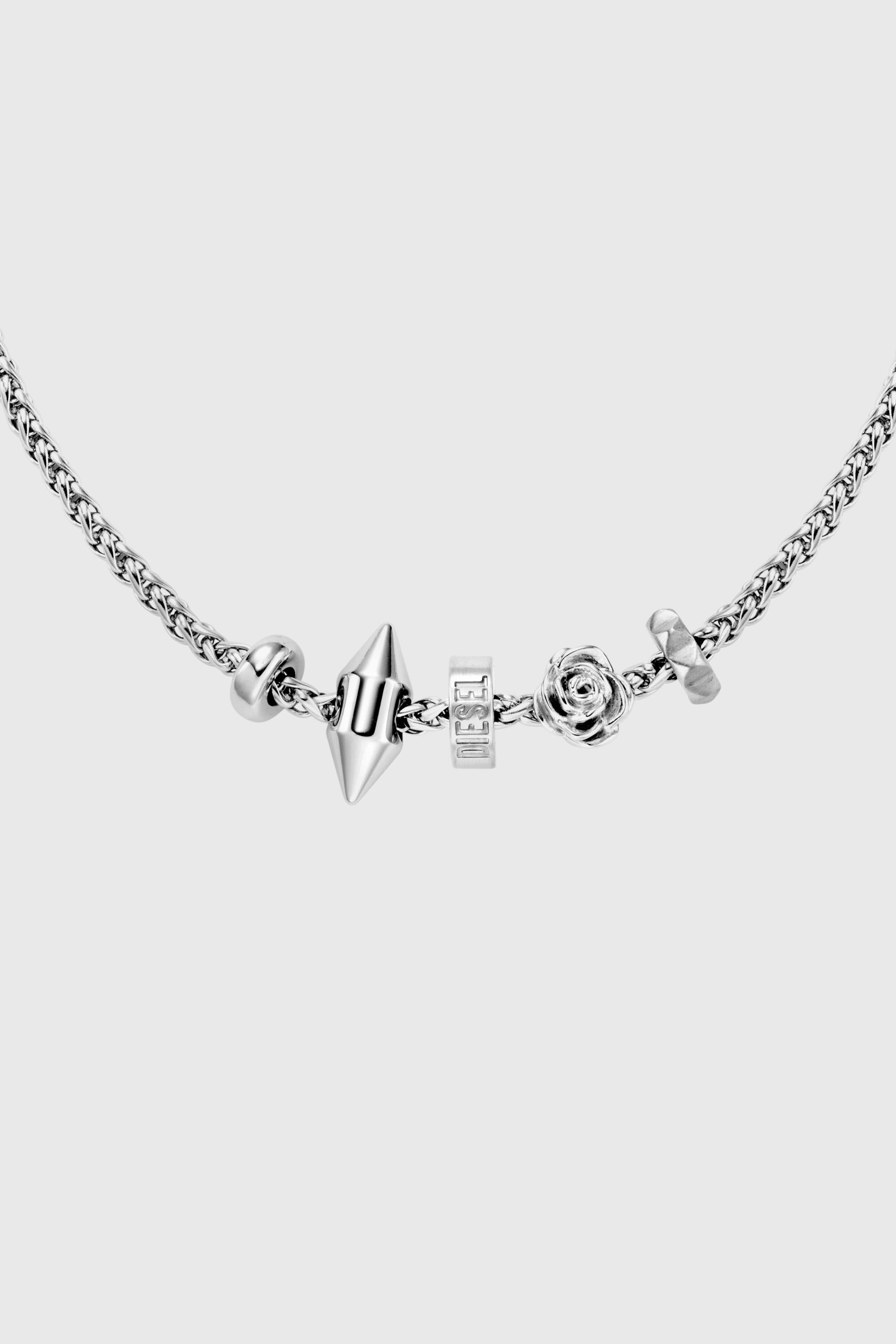 Diesel - DX1623040 JEWELLERY, Unisex's Stainless steel charm necklace in Silver - 2