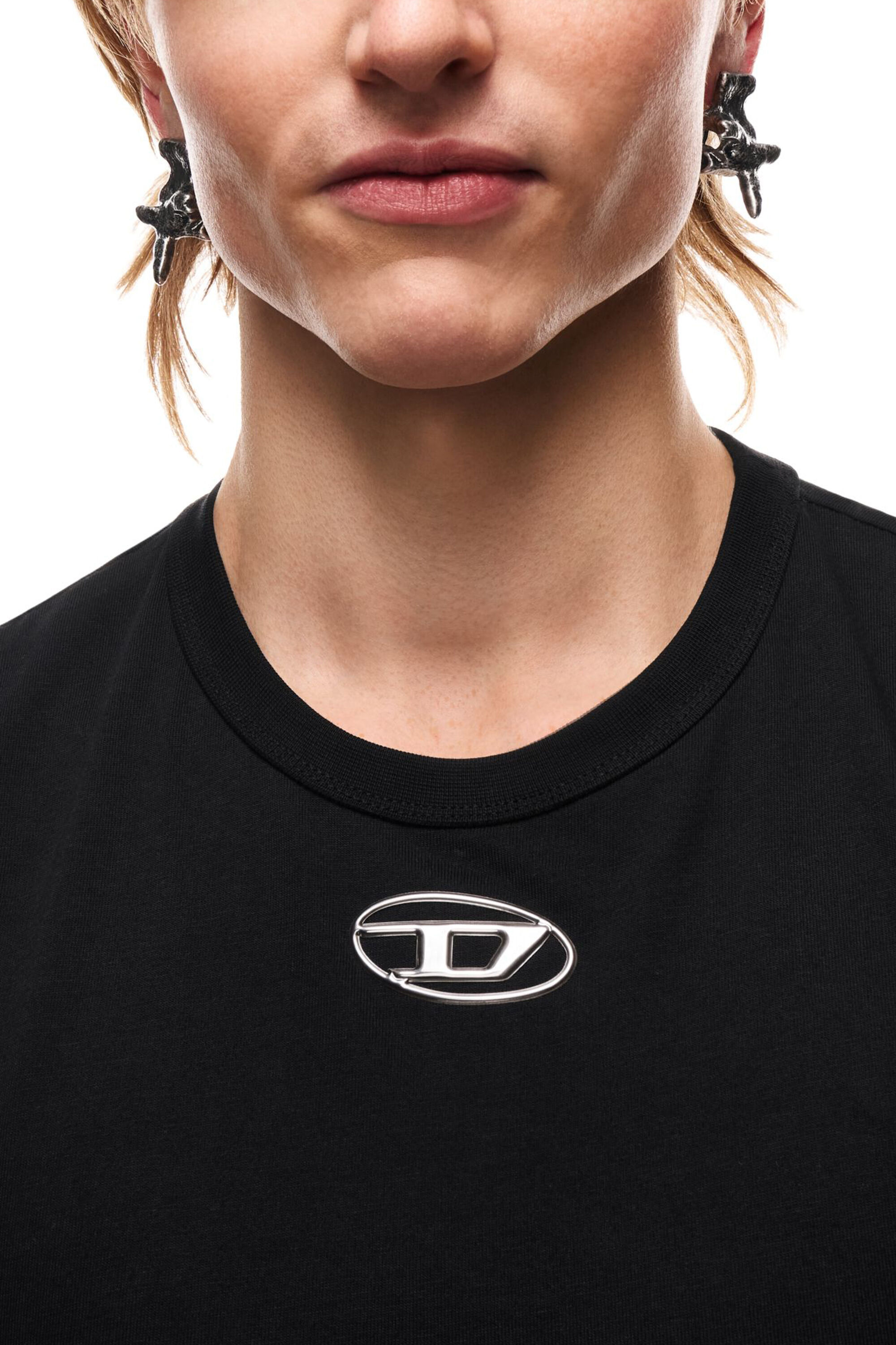 Diesel - DX1710040 JEWELLERY, Unisex's Silver-tone stud earrings in Dark grey - 5