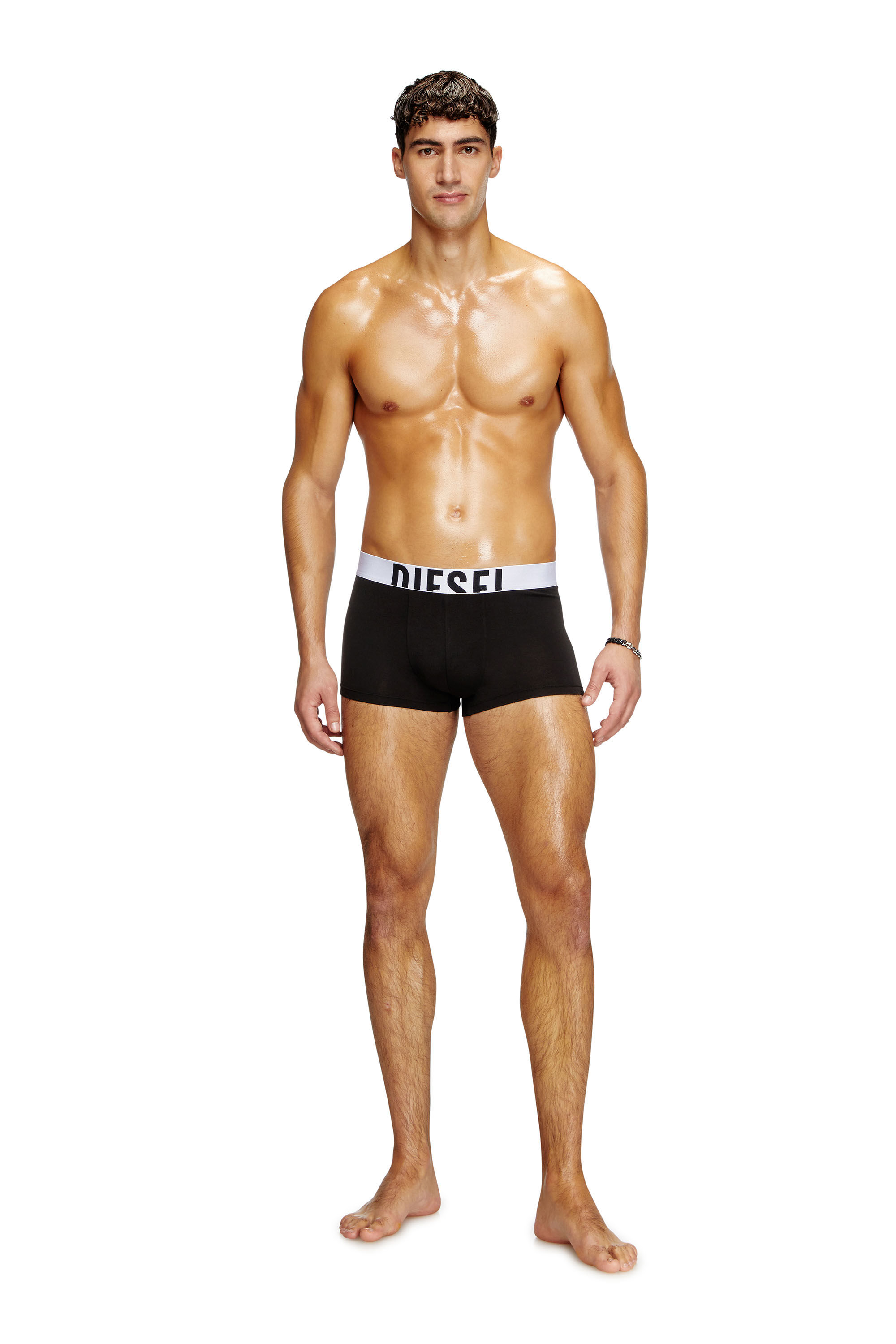 Diesel - DAMIEN-D-POP-40, Man's Boxer briefs with acid rain print in Black/White - 1