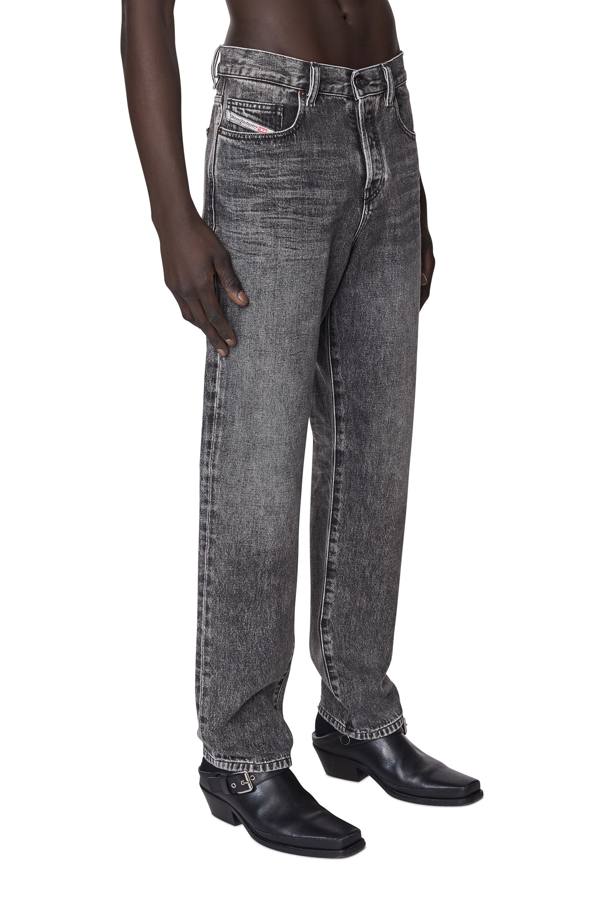 Diesel - 2020 D-Viker 007C4 Straight Jeans, Black/Dark grey - Image 5
