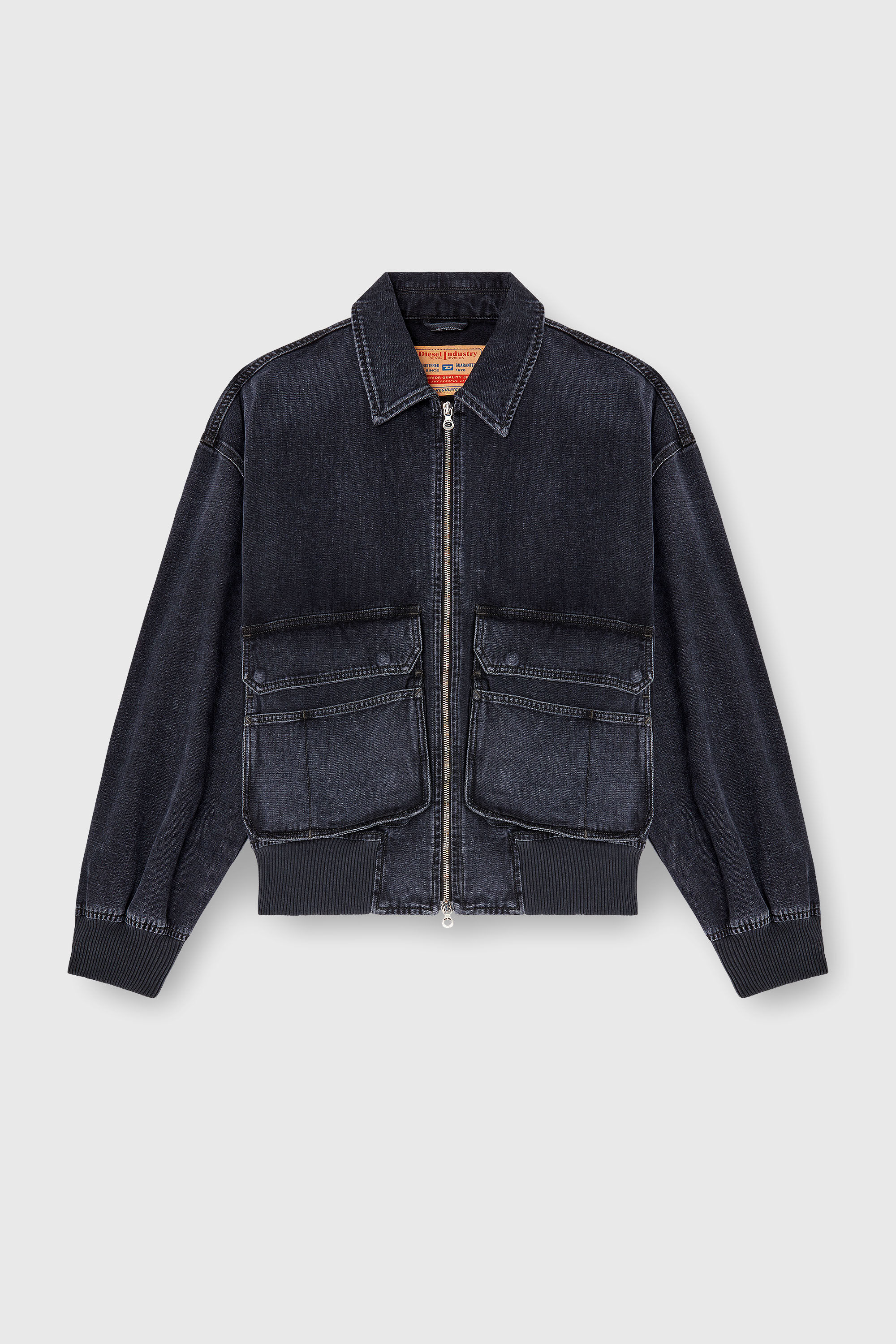 Women's Jacket in batavia-weave denim | Black | Diesel {{Country}}