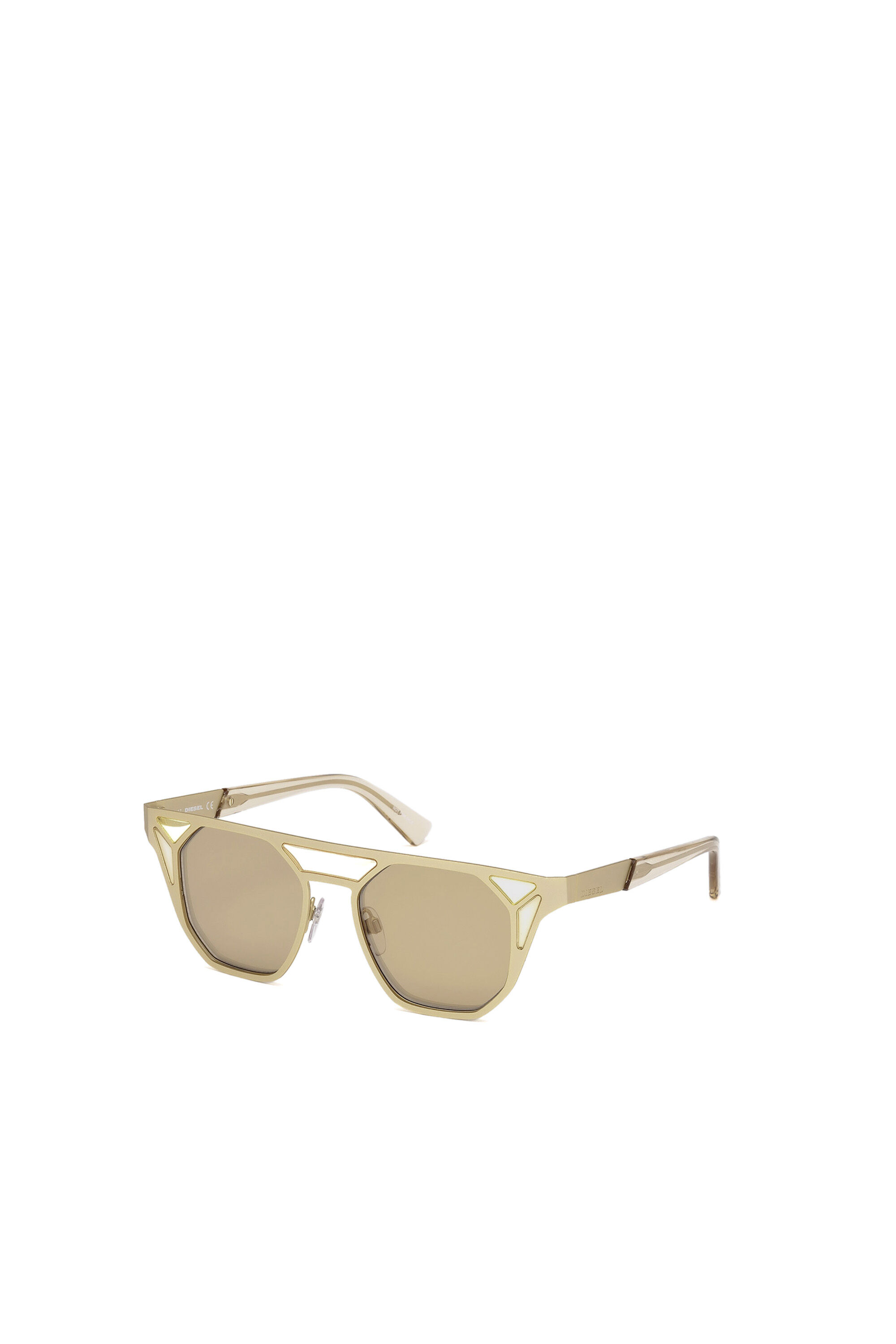 Diesel - DL0249, Woman's Eyewear with stained glass art inspired in Gold - 2