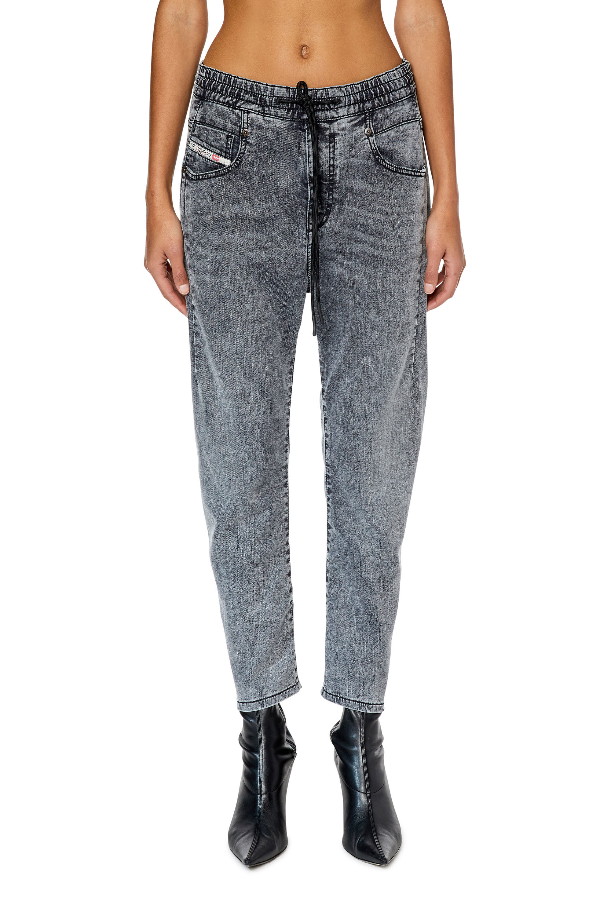 Diesel - Fayza JoggJeans® 068DW Boyfriend, Grey - Image 3