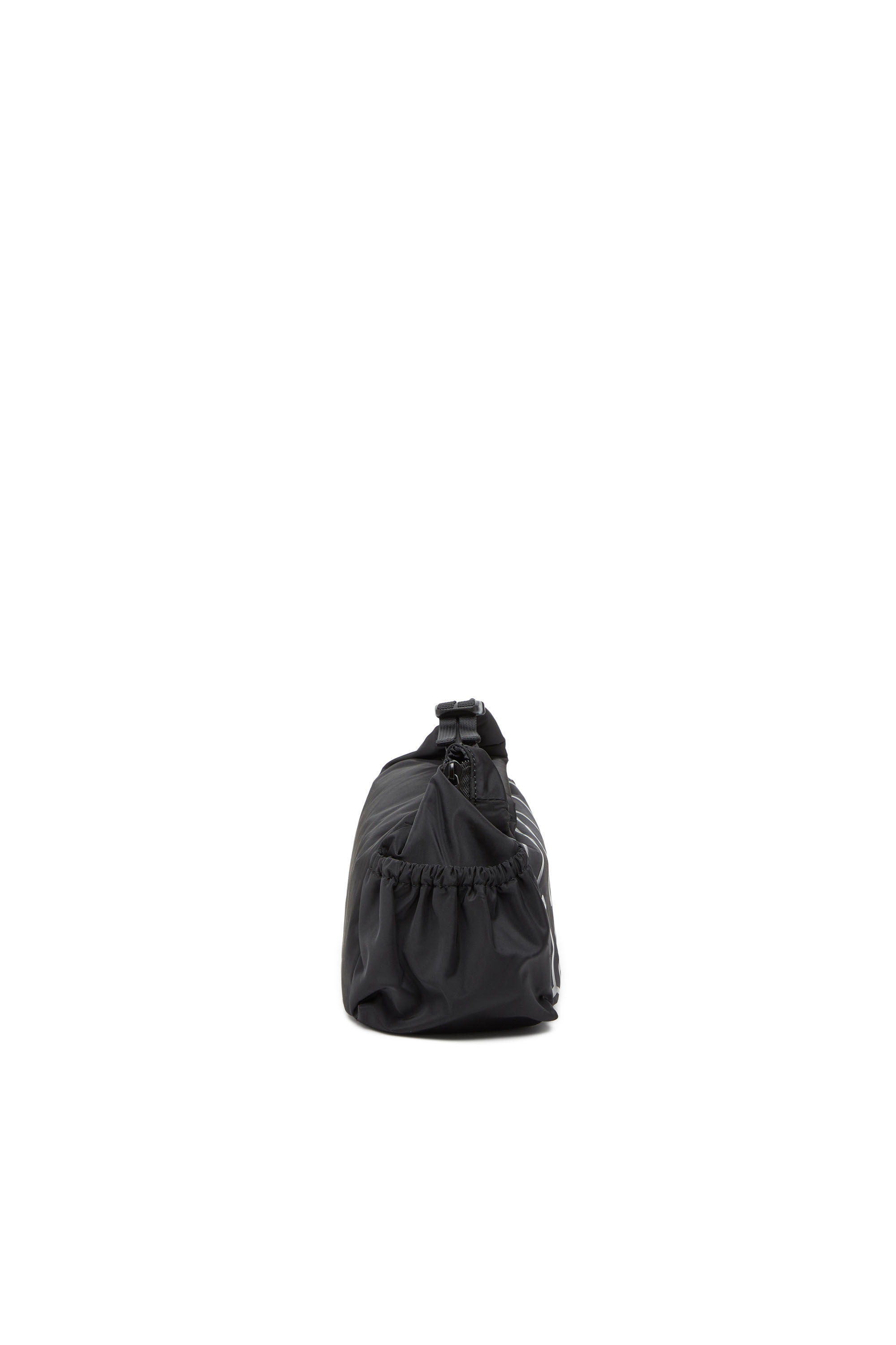 Diesel - DRAPE WASH BAG X, Man's Nylon wash bag with Oval D print in Black - 4