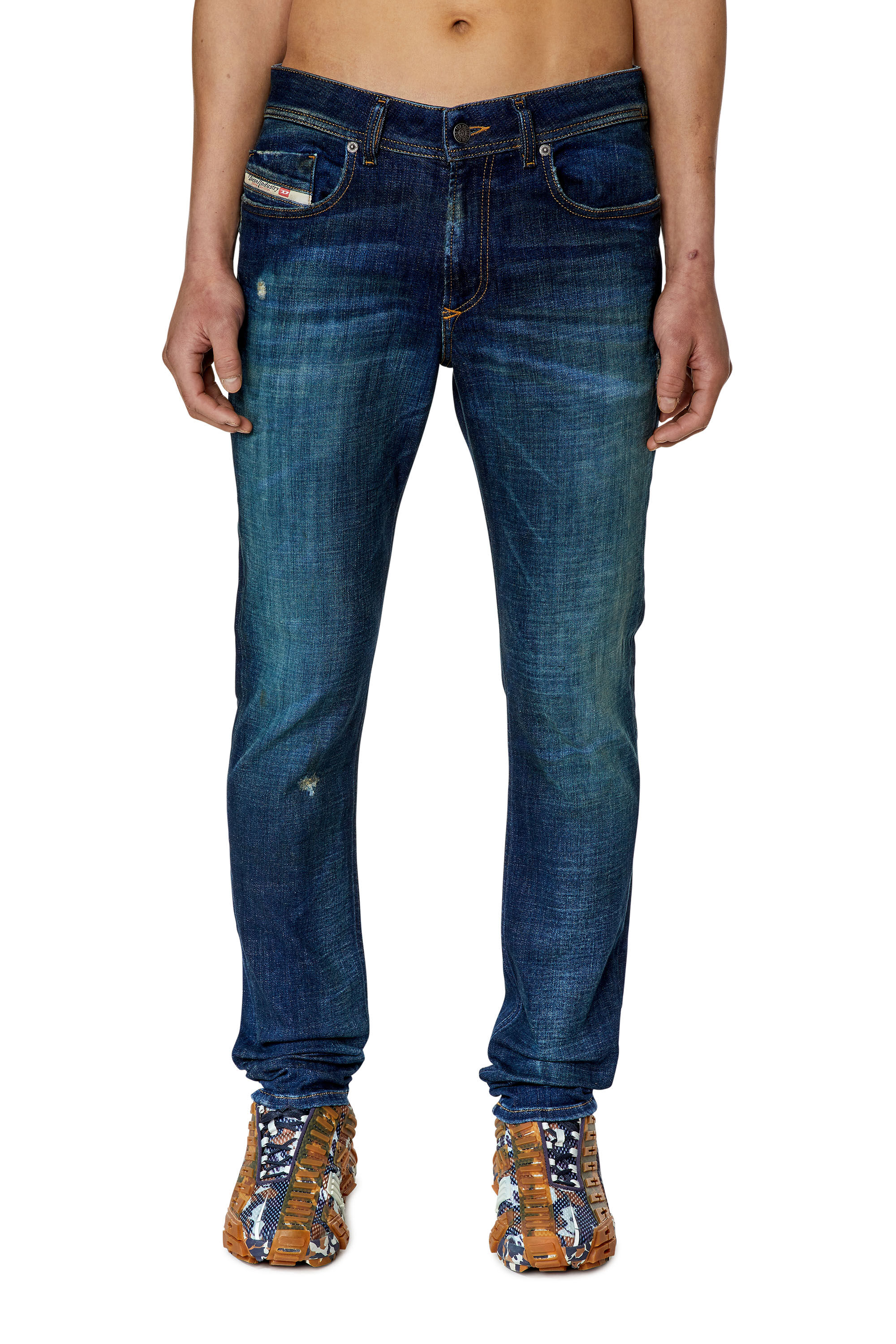 Diesel - 1979 Sleenker 09F09 Skinny Jeans, Dark Blue - Image 3