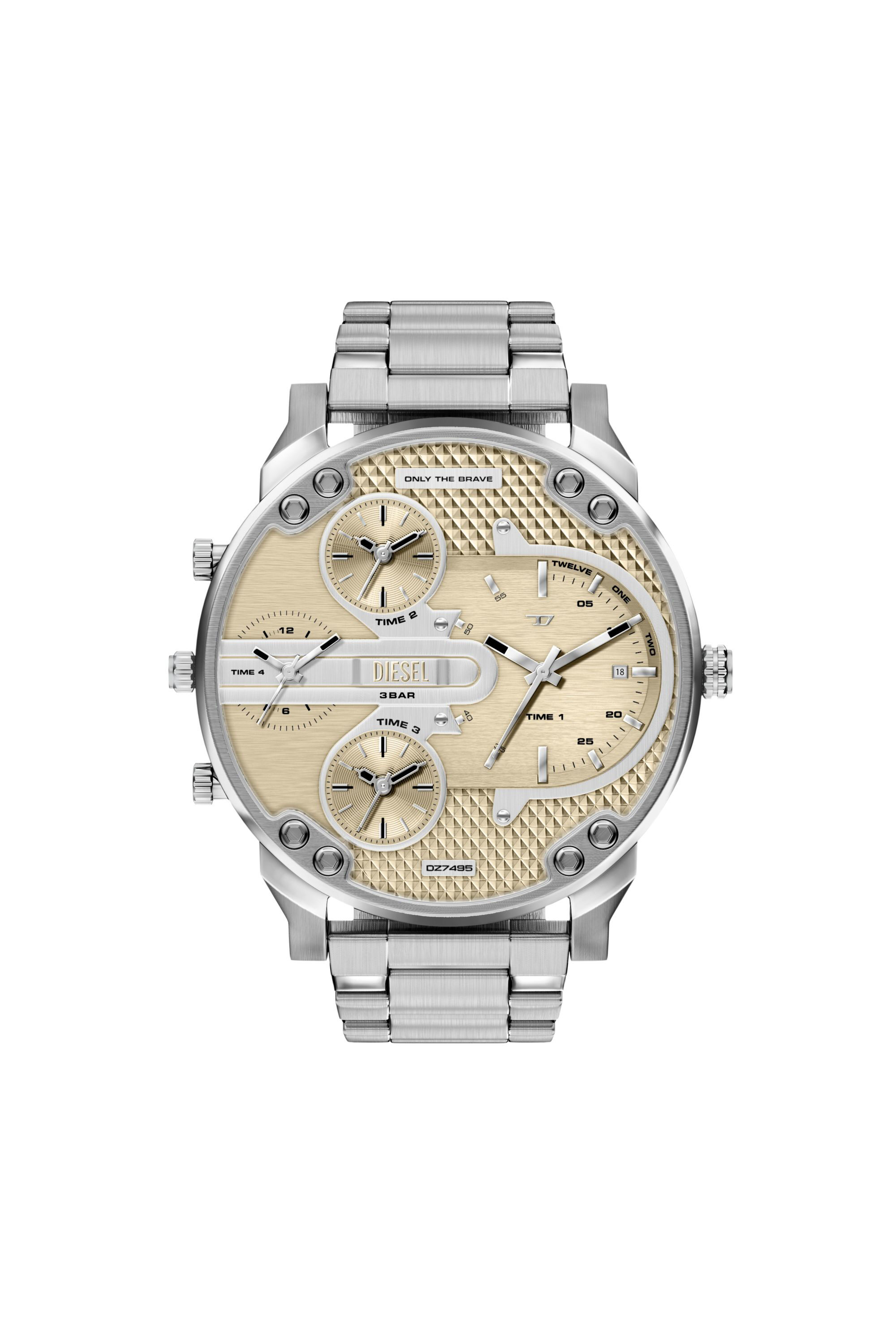 Diesel - DZ7495 WATCH, Man's Mr. Daddy Slim Stainless Steel Watch in Silver - 1