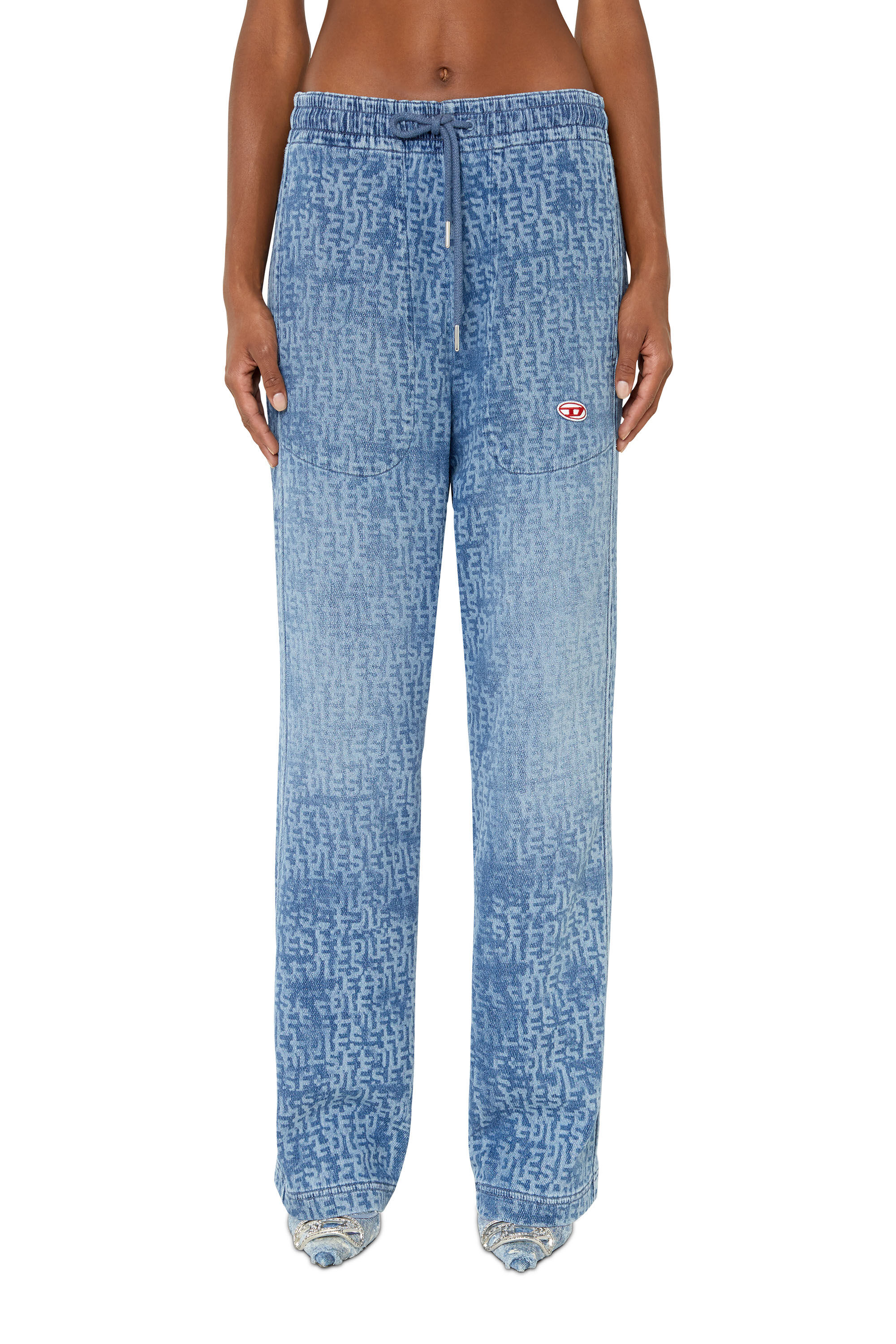 Diesel - D-Martians Track Denim 09E27 Straight, Light Blue - Image 3