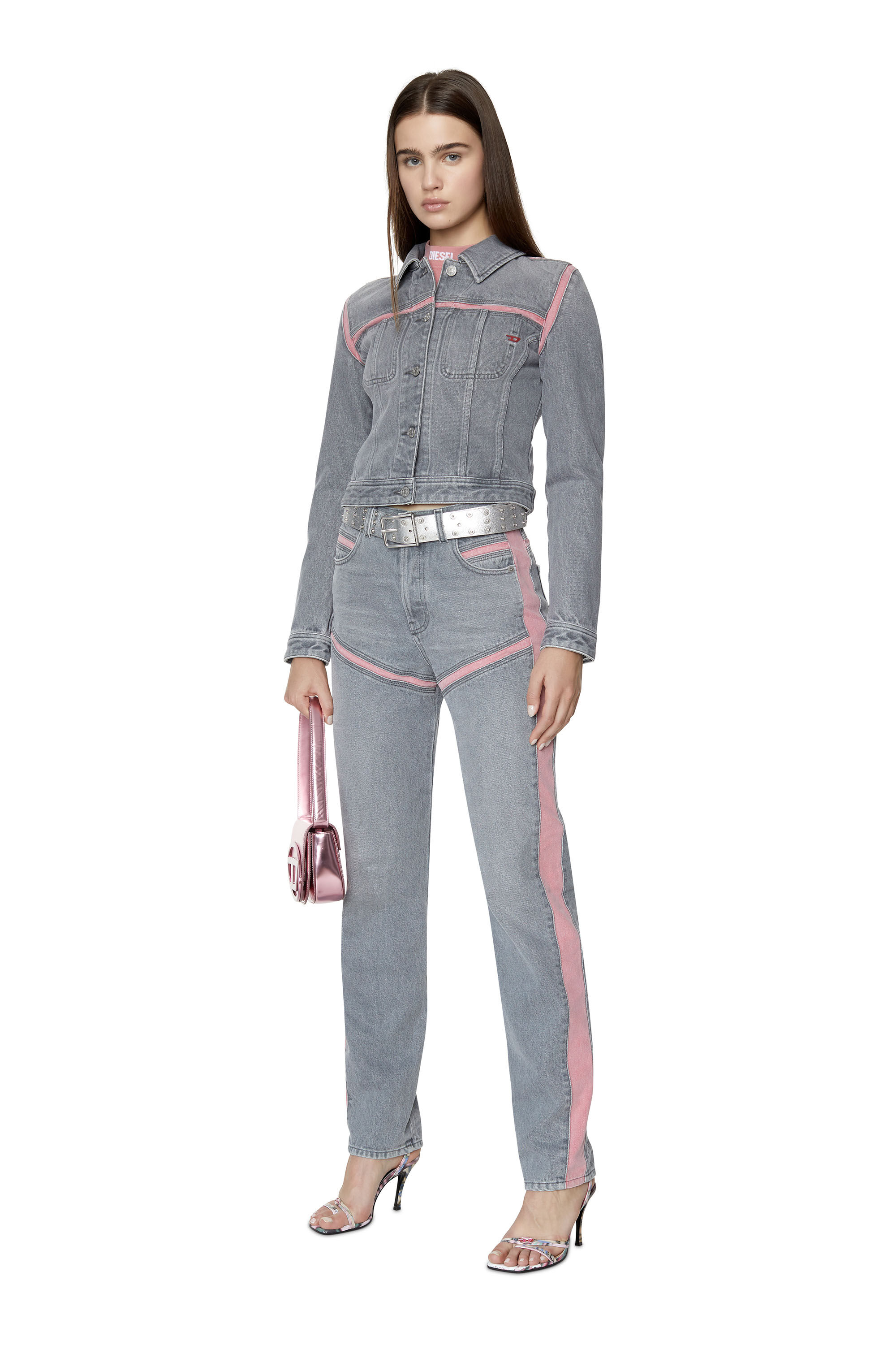 Diesel - D-Pilut 007G2 Straight Jeans, Light Grey - Image 1