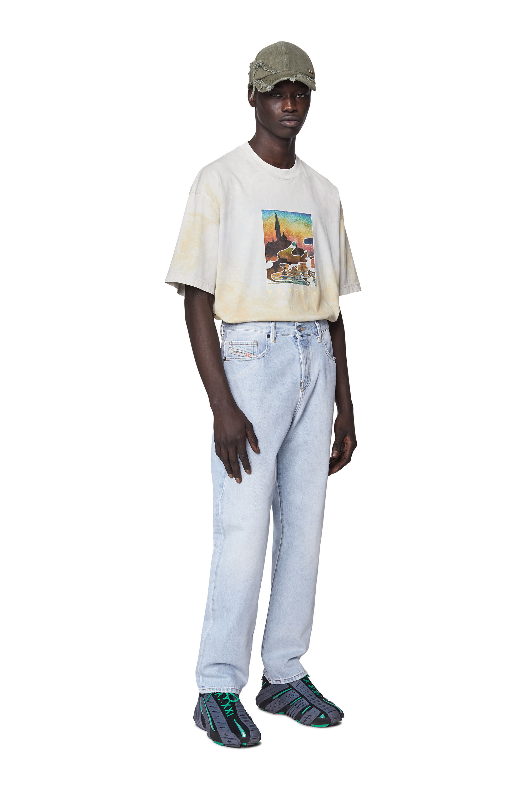 Diesel - 2020 D-Viker 007C3 Straight Jeans, Light Blue - Image 1