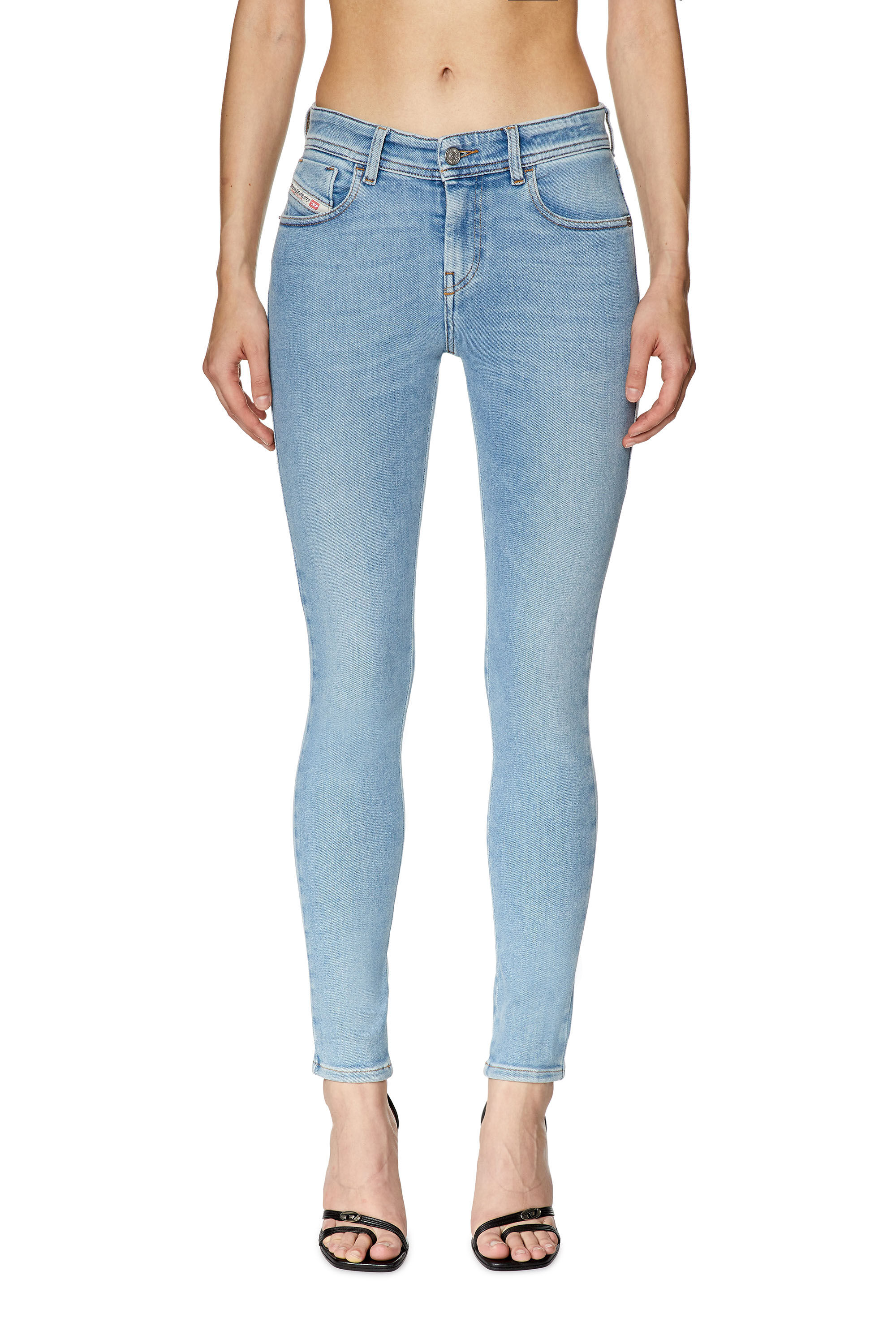 Diesel - Super skinny Jeans 2017 Slandy 09F87, Light Blue - Image 3
