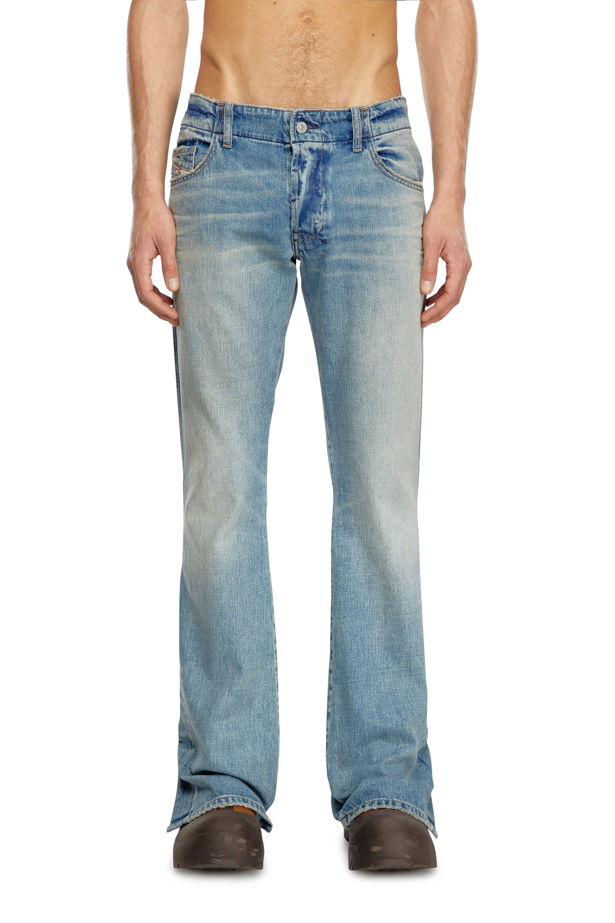 Diesel - Man's Bootcut Jeans D-Backler 0GRDN, Light Blue - 3
