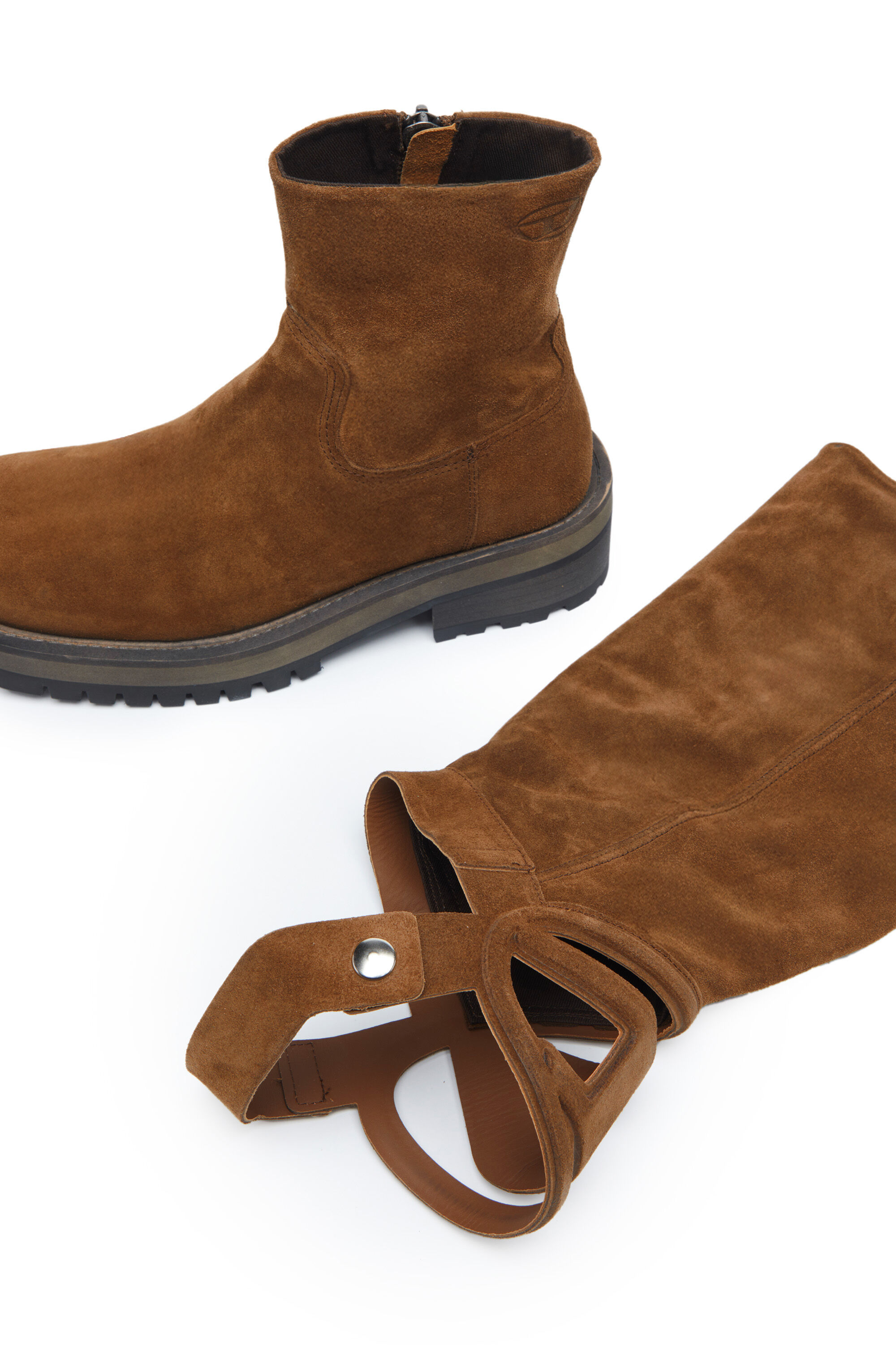 Diesel - D-TEXAN 2IN1 CH, Woman's D-Texan-High and low Texan biker boot in Brown - 4