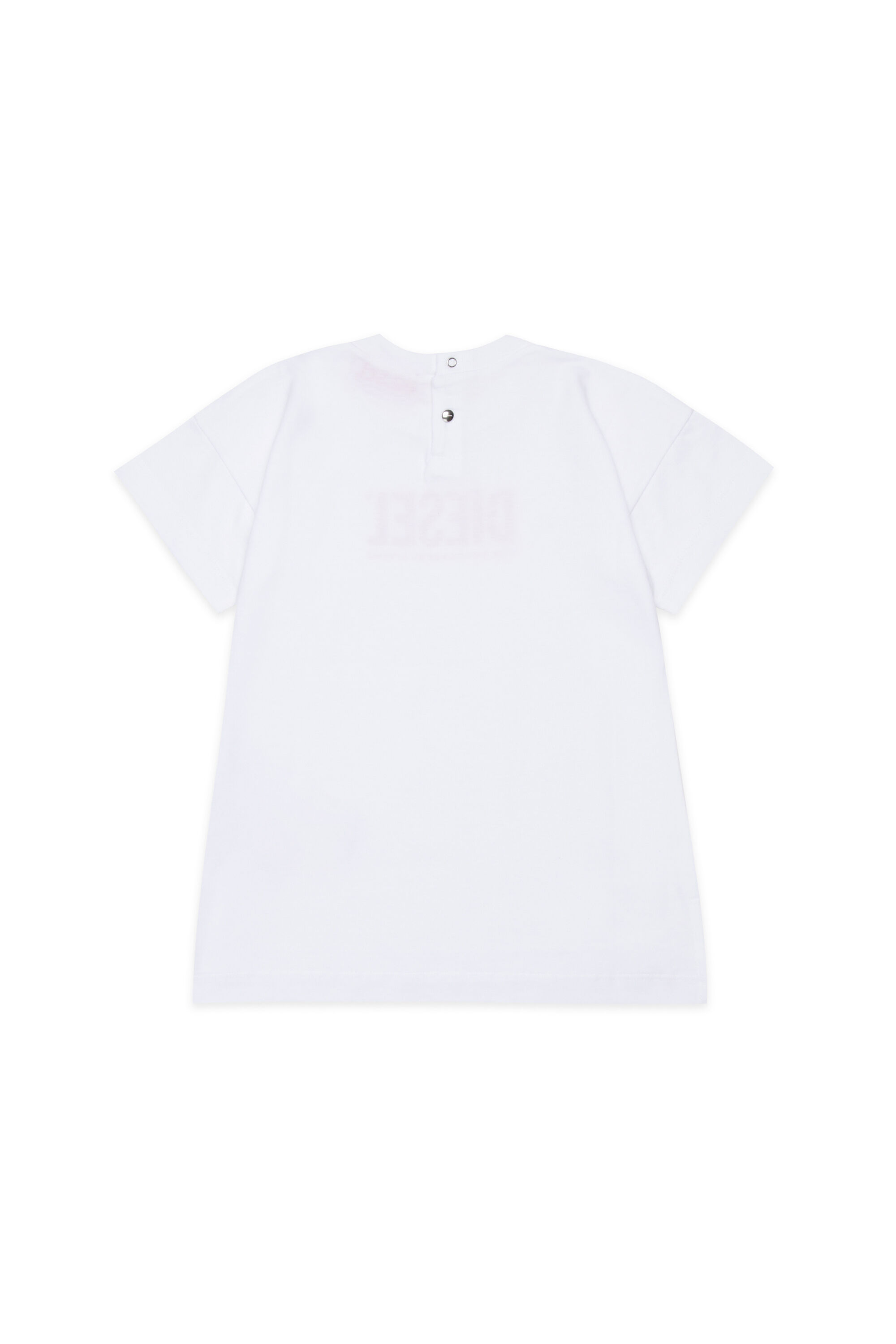Diesel - MCUZIB, Woman's Cotton T-shirt with logo print in White - 2