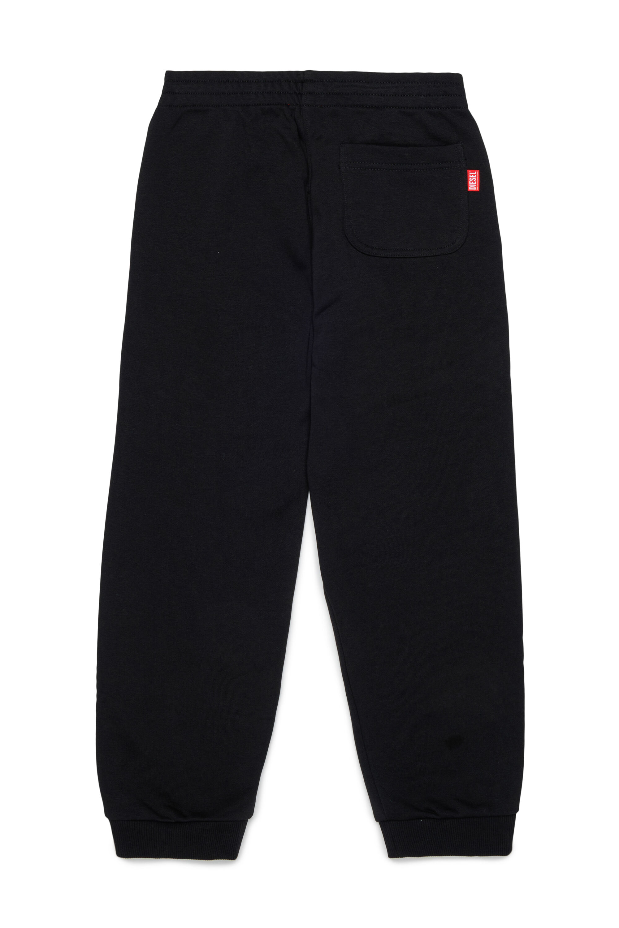 Diesel - PRES, Man's Sweatpants with cut-off logo print in Black - 2