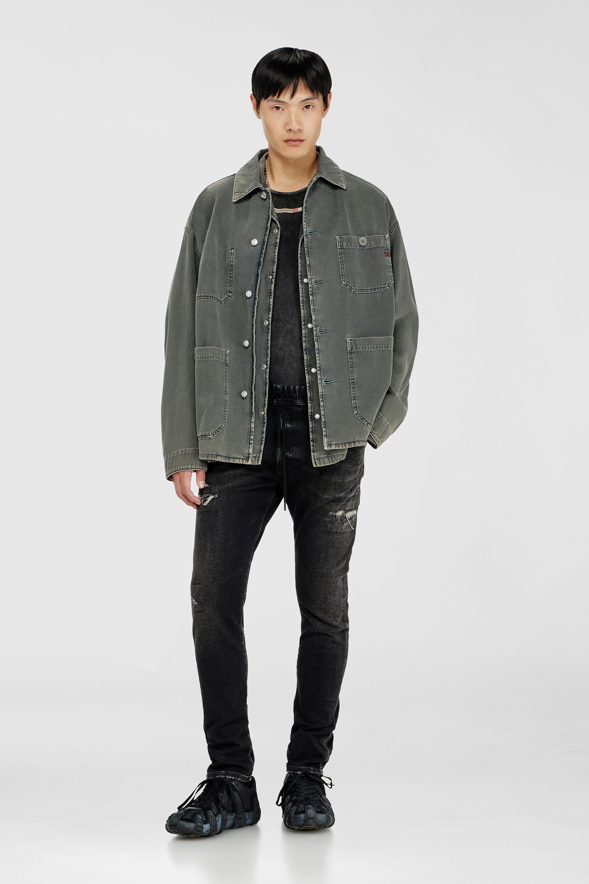 Diesel - Man's Regular E-Krooley Joggjeans&reg; 09Q22, Black/Dark grey - 1