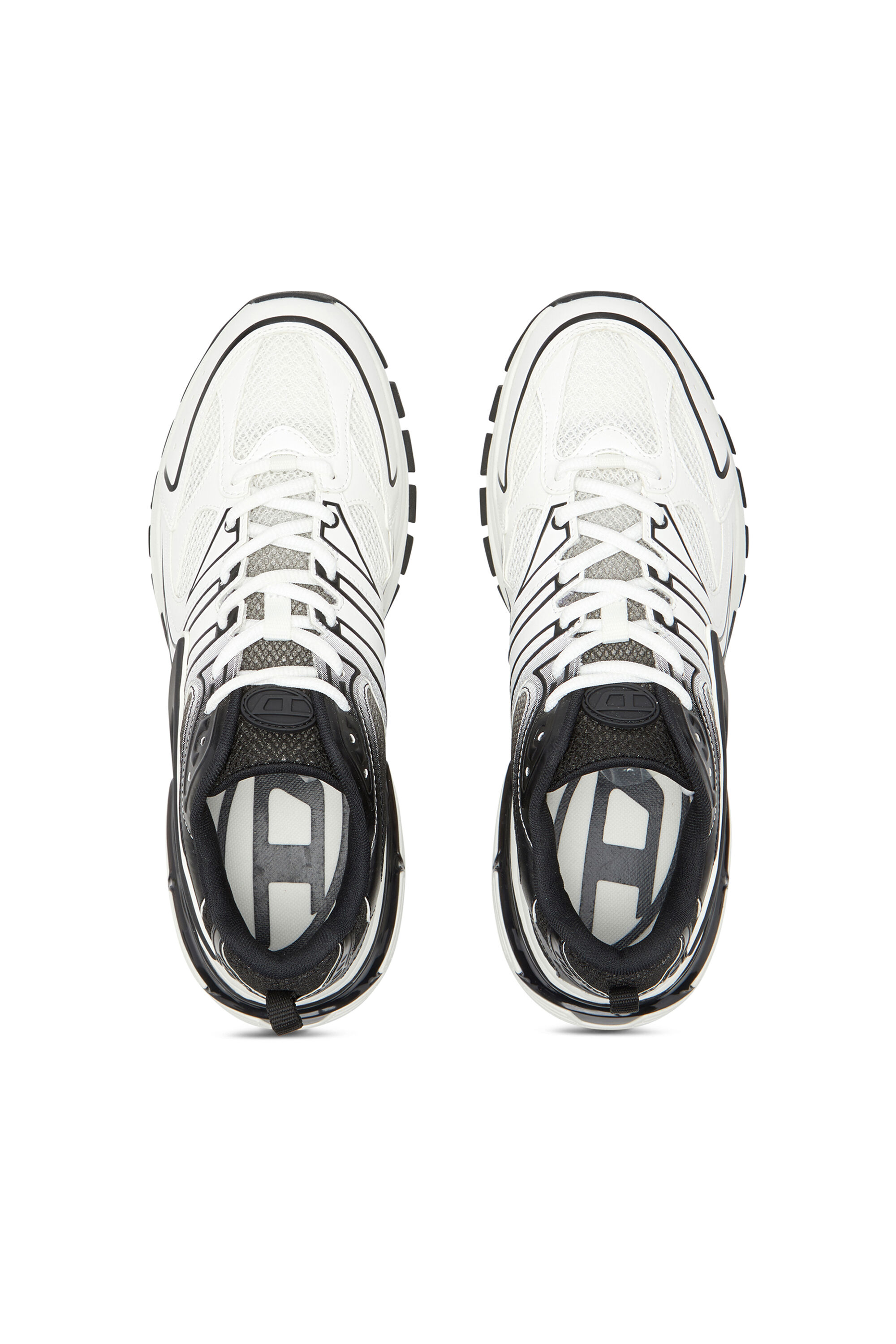 Diesel - S-SERENDIPITY PRO-X1 W, Woman's S-Serendipity-Mesh sneakers with hologram overlays in White/Black - 4