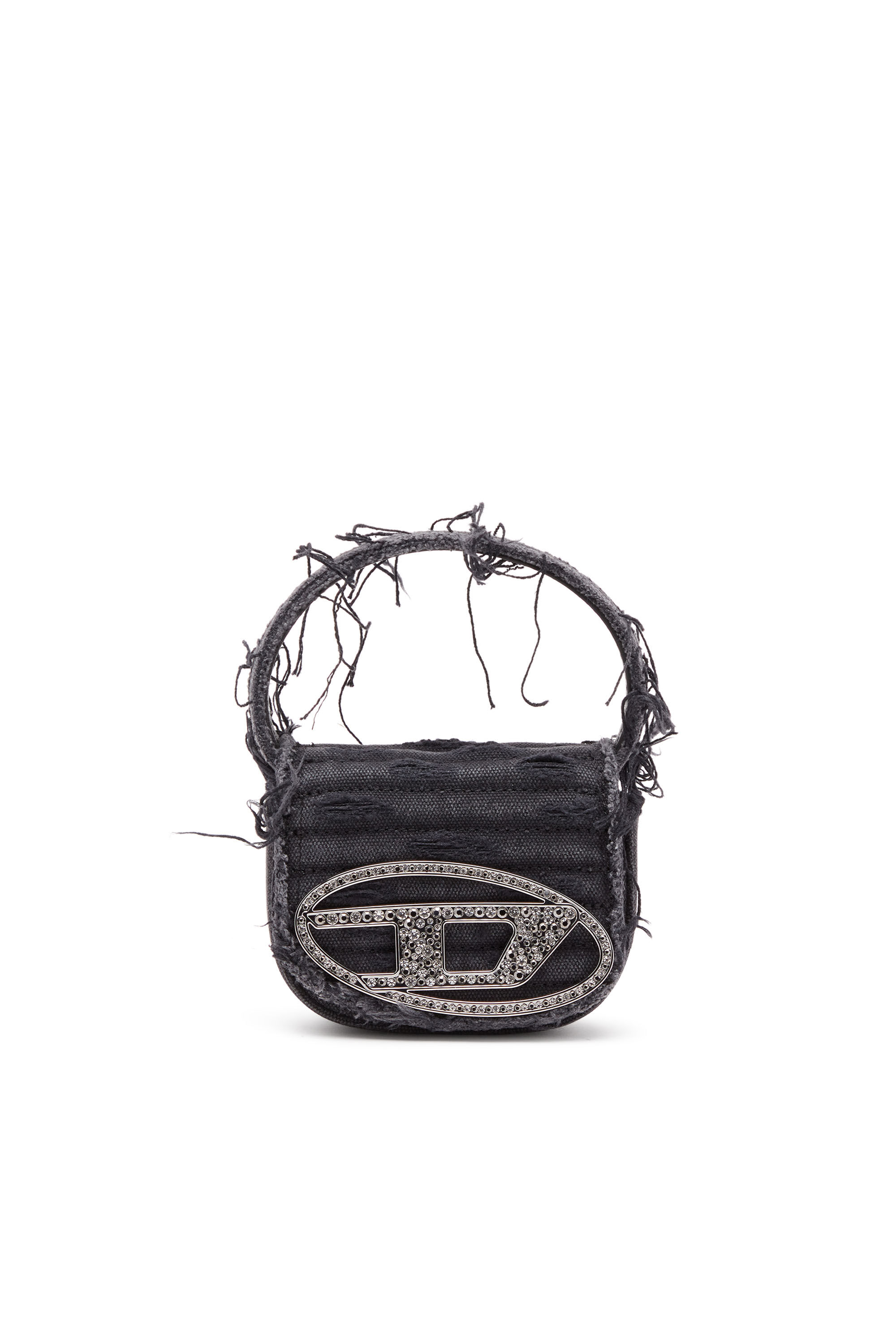 DIESEL ブラック ショルダーバッグ Women's 1DR XS-Iconic mini bag in canvas and leather | Black | Diesel