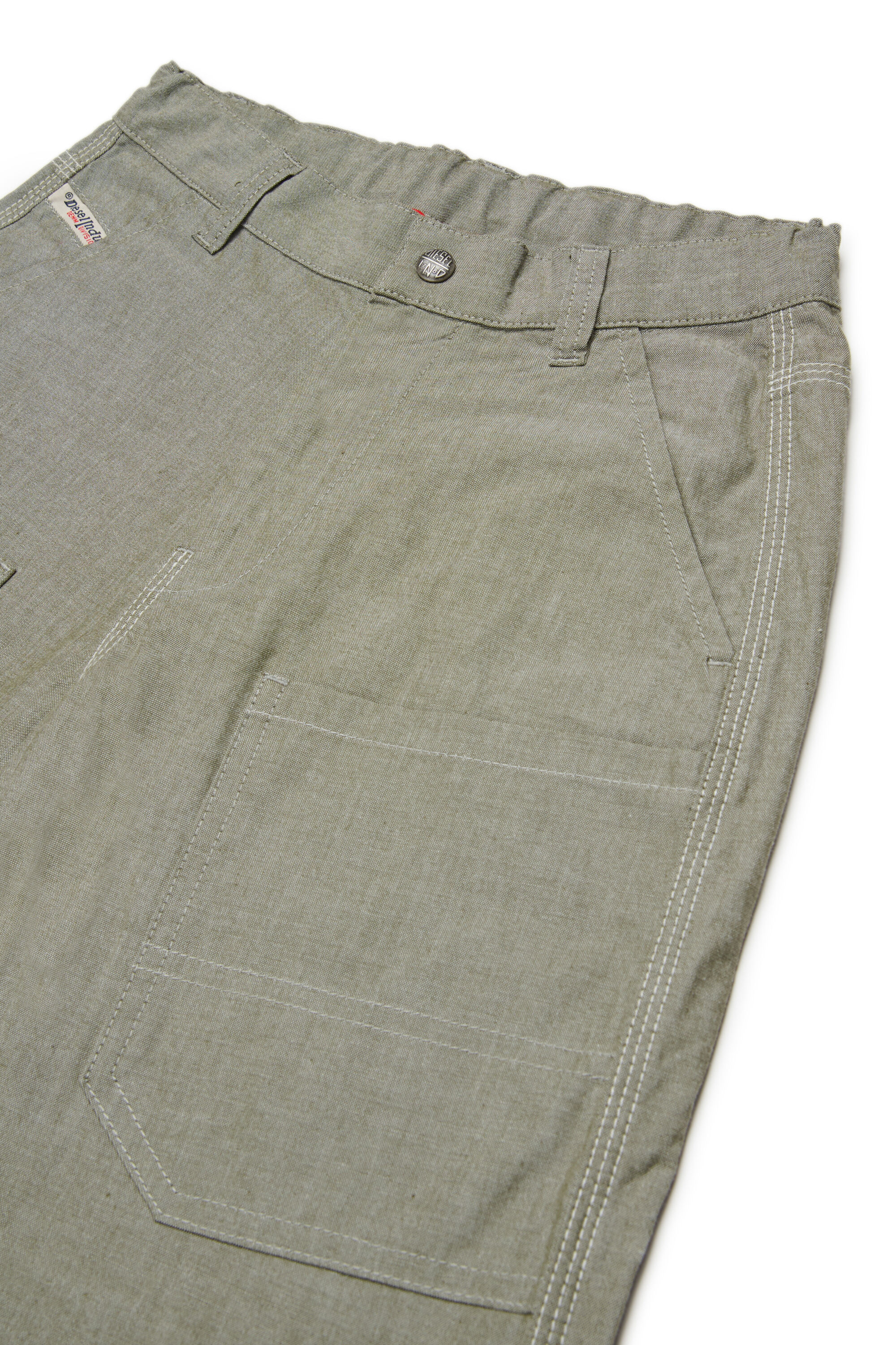 Diesel - PKEN SHORT, Man's Cotton bermudas with patch pockets in Green - 3