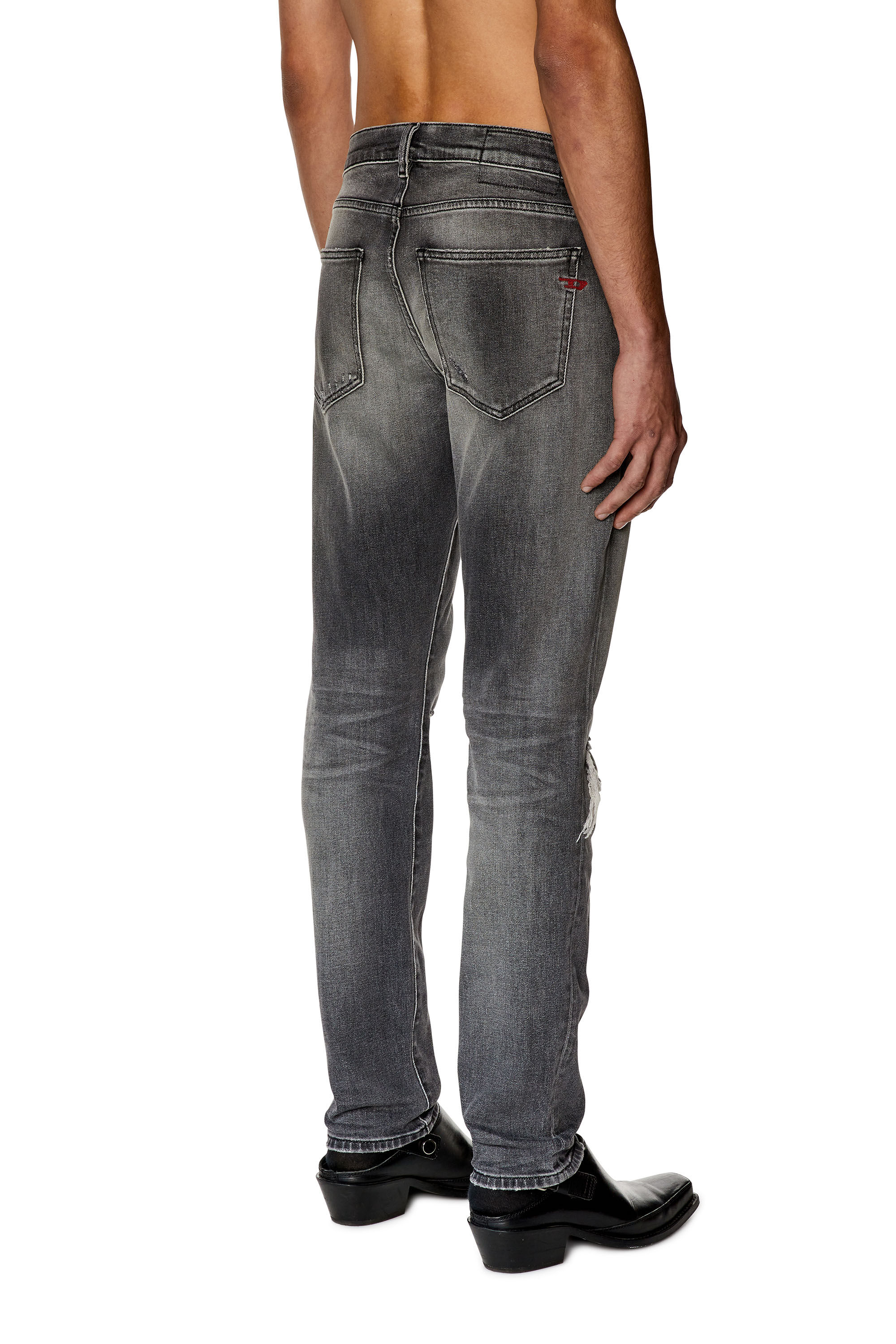 Diesel - Slim Jeans 2019 D-Strukt 09G03, Light Grey - Image 4