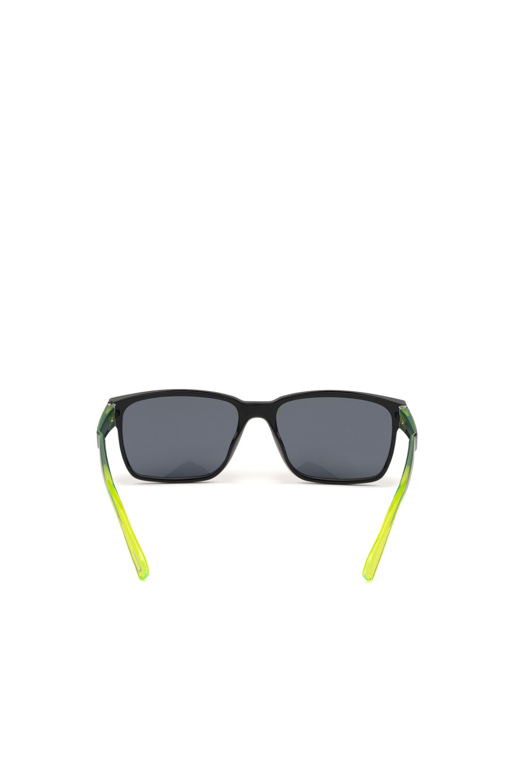 Diesel - DL0327, Man's Squared glasses with polarized lenses in Black/Yellow - 3